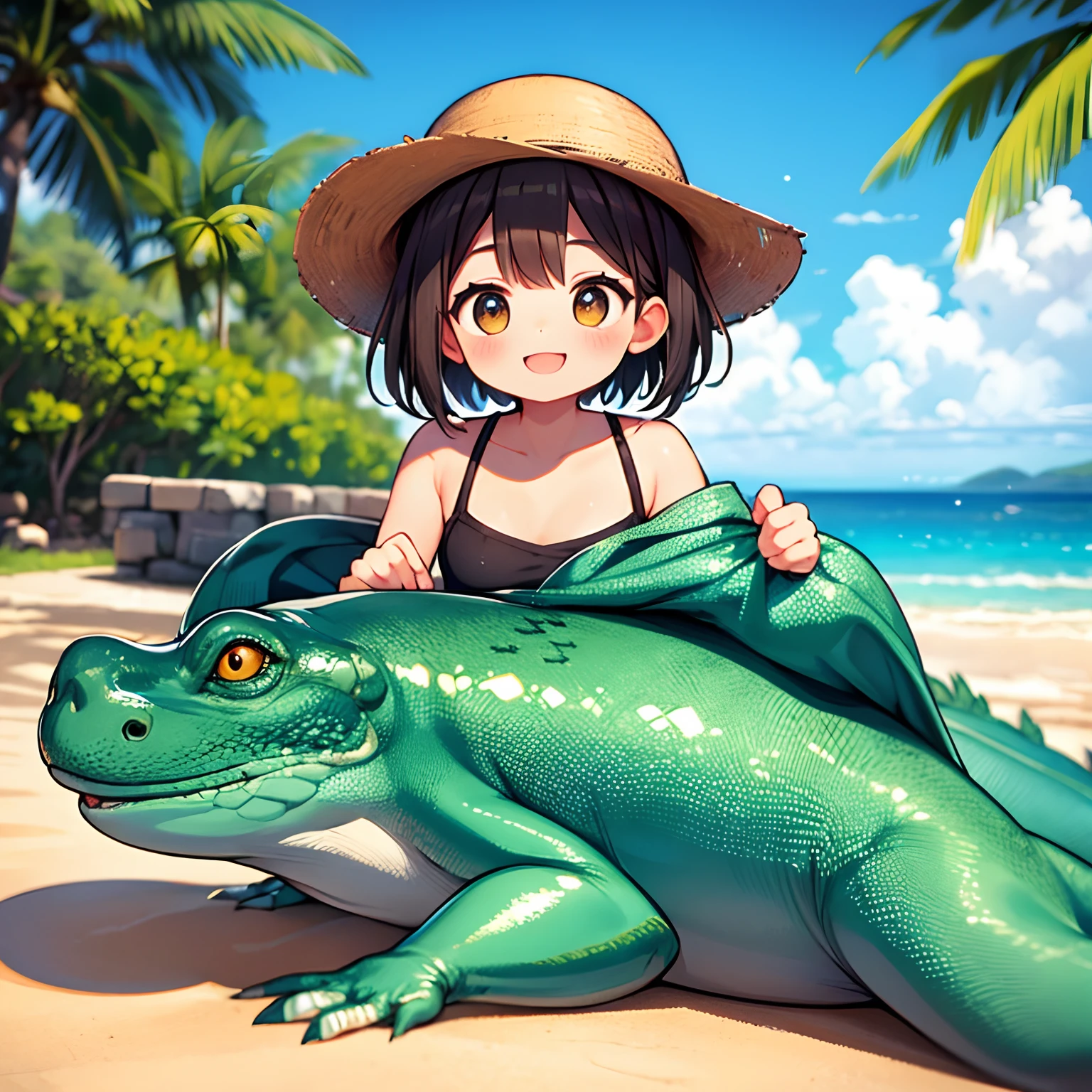 Thin 16 year old woman, big bust, long black hair, brown eyes, In a revealing   White bikini her nipples stand out, The woman holds a glass of wine , 16-year-old woman with a large bust, long black hair, brown eyes , pose sexy , lime green frog themed cute legs, nature running water、Bikini made of see-through material when wet 、Wet and see-through bikini、A bikini that is see-through from top to bottom、Nipples are visible through the、The vagina is visible