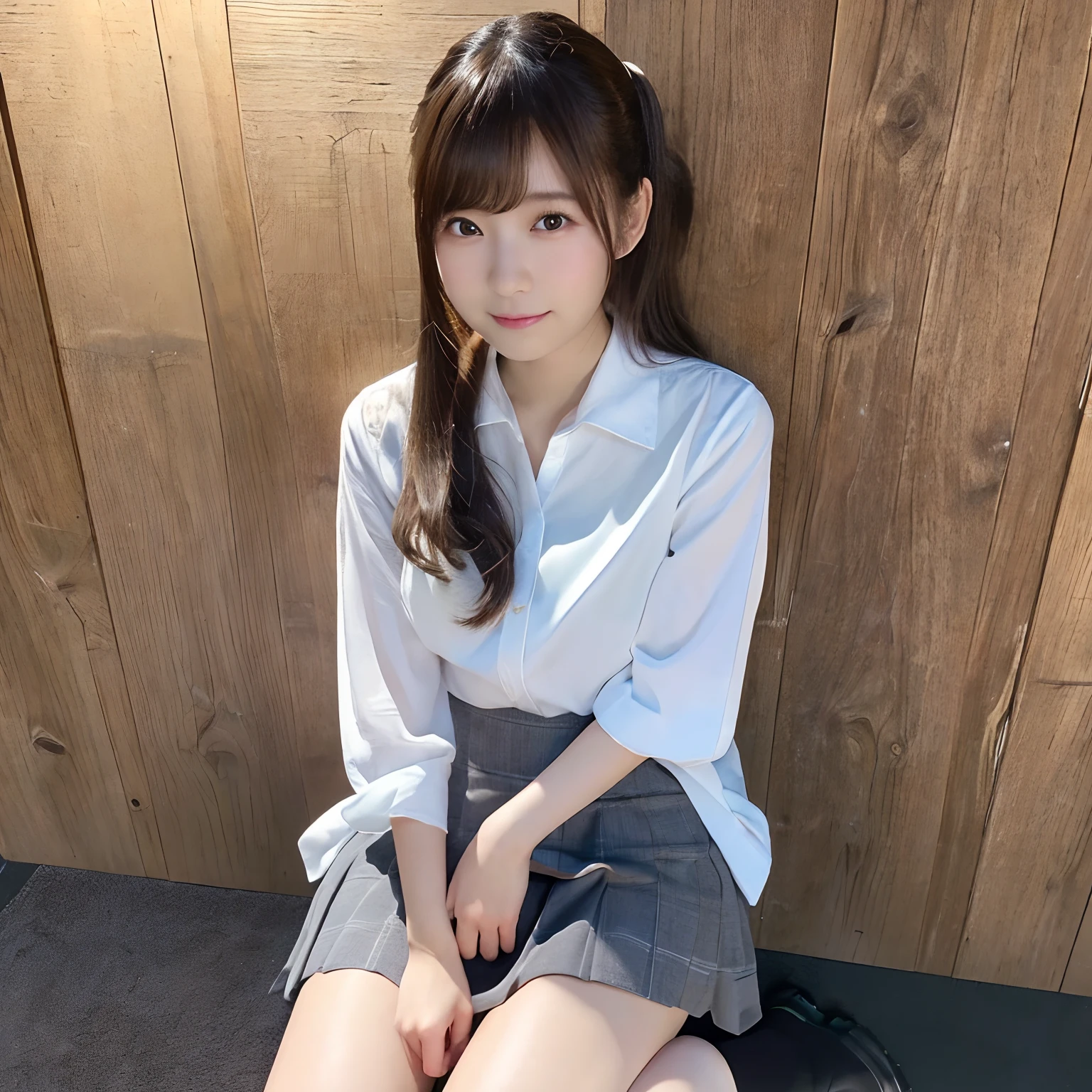 (Best Quality,4K,8K,hight resolution,masutepiece:1.2),Ultra-detailed,(Realistic,Photorealistic,Photorealsitic:1.37),cute-style,skirt by the,Dribbling High Detail 8K,Studio Lighting - V 6, Real life girls, portrait of a japanese teen, Bend both knees, Knees are apart