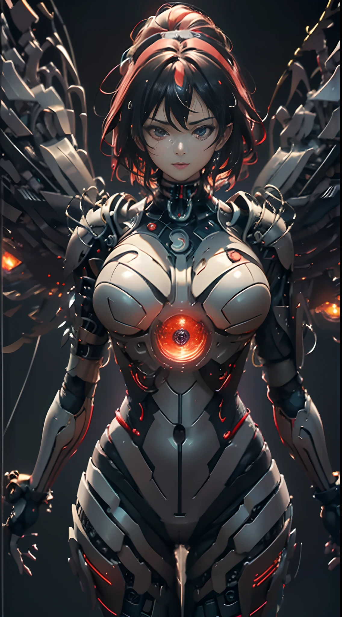 Demonios Samurai de la cultura japonesa, Curvaceous Body, capucha y capa roja, Cleam's Black Lines, fondo Estilo mandala, solo blanco y negro, 4K Full HD, fotorrealista, Highly detailed under a thunderstorm jumping from a building in Neo Tokyo