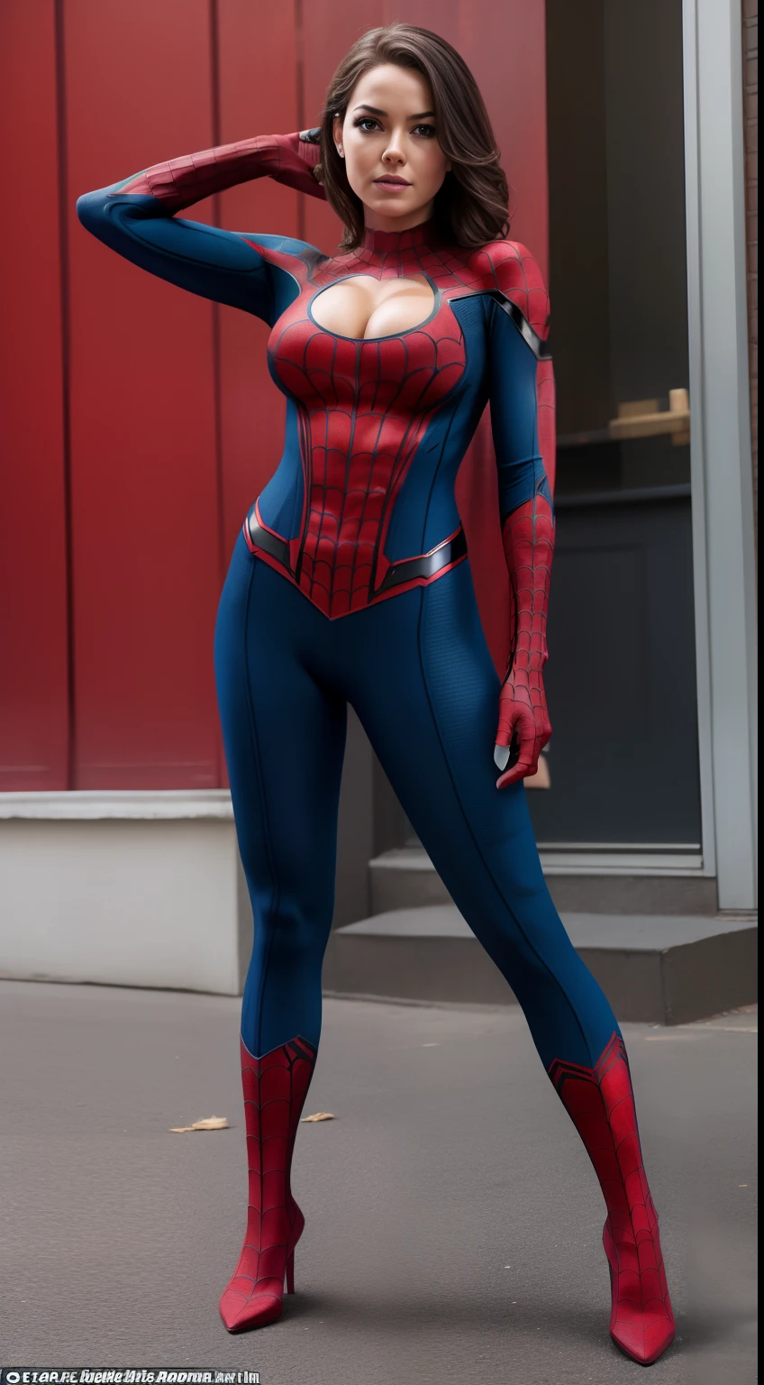 Spider-Man Girls Mature and sexy Clothes are torn, ((full body)), ((nsfw:0.4)