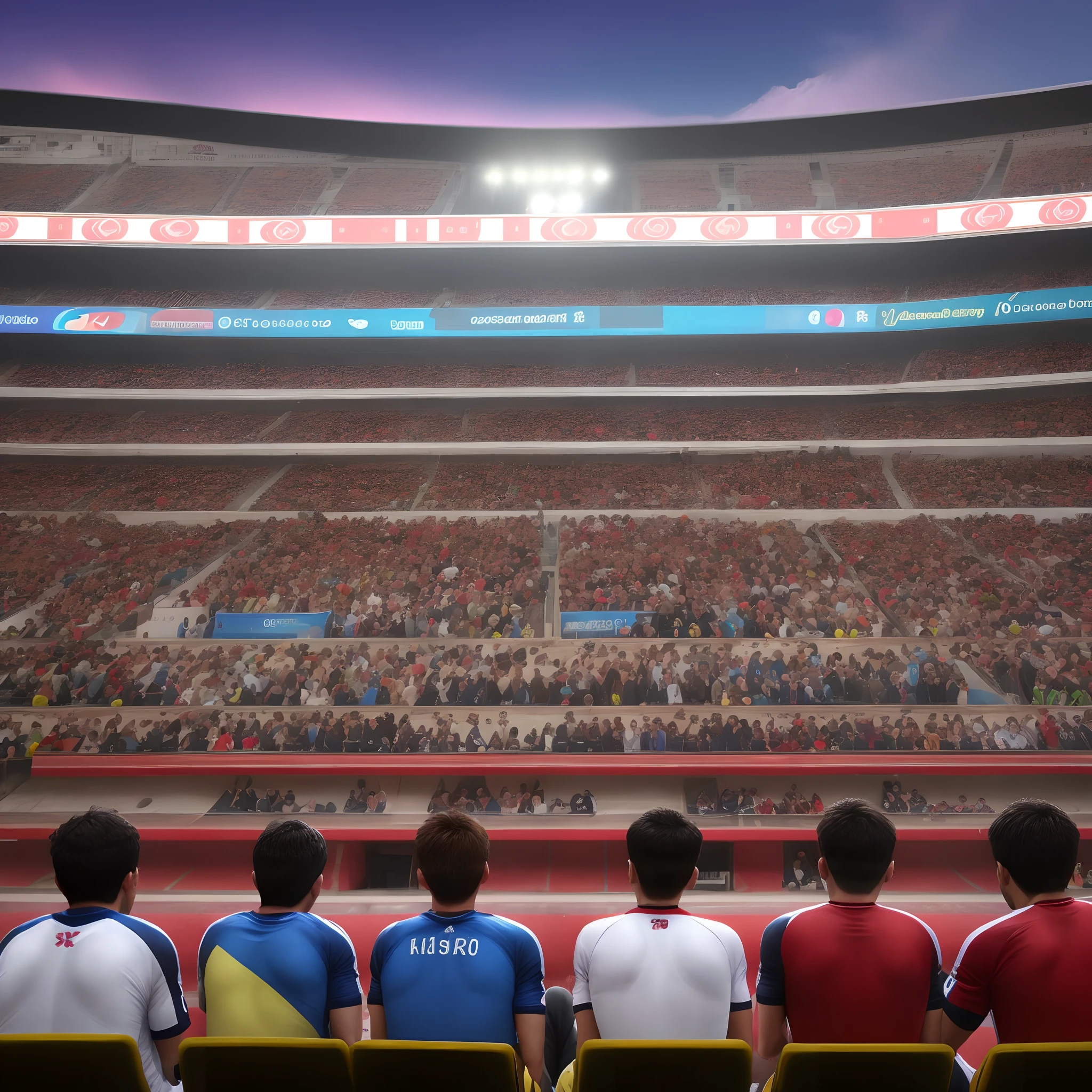 Many people watching match on tv