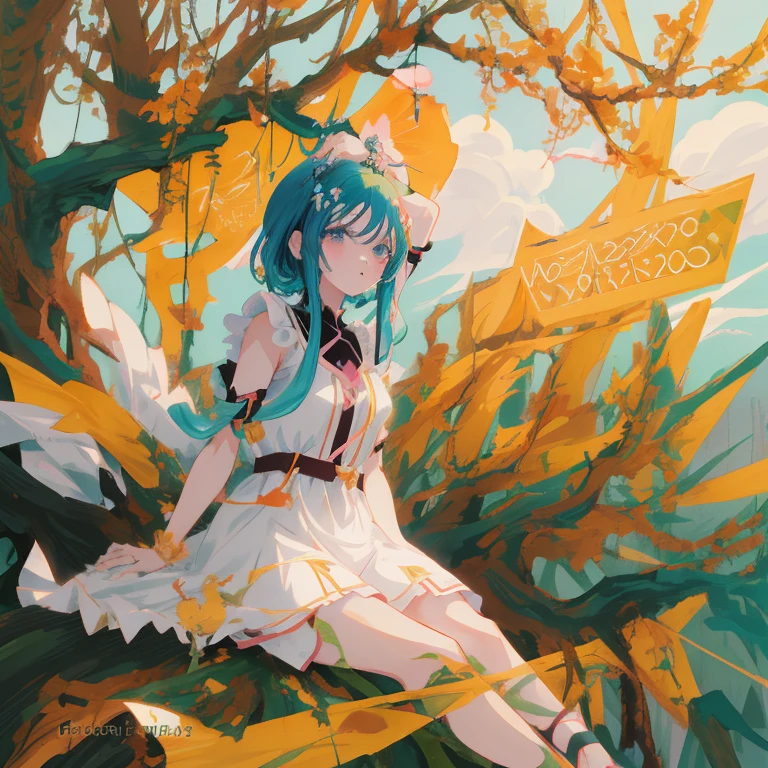 Anime girl sitting on the ground in front of a tree, Beautiful anime girl, anime style 4 k, young anime girl, 4k anime wallpaper, Beautiful anime, Anime art wallpaper 8k, Cute anime waifu in a nice dress, anime girl wearing a black dress, anime moe art style, pretty anime girl, Anime visuals of cute girls, anime image