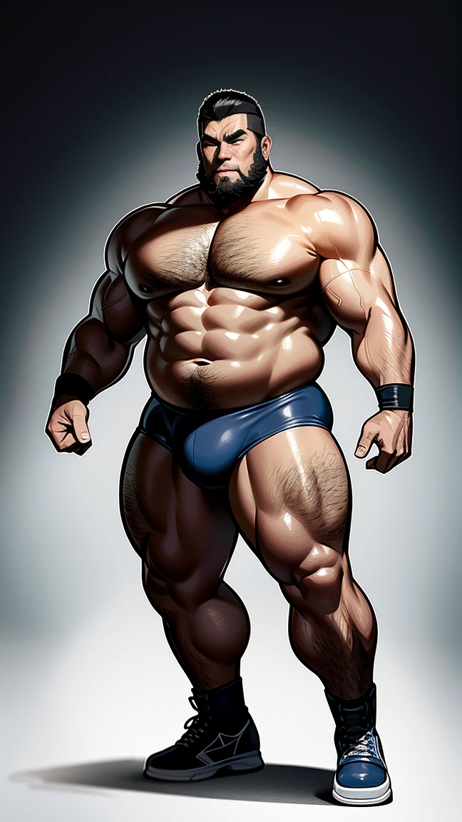 solo person,male people,Muscle wrestler,musculous,Stout wrestler,Asian people,jpn,uncle,60-year-old middle-aged man,Short hair,short detailed hair,Wrestling boots,Full body like,Panorama Figures,WWE rings,WWE American professional wrestling,spotlight lights,shadowing,visions,Briefs,fatness,age 55,,Middle aged,Tattooed with,Fingerless gloves,Wheat-colored skin,Oily skin,dark-skin,Show off your pectorals,Sumo wrestler,body builder,Wide sideburns,Pronounced abs,ssmile,The beard is gray,Gray hair,(Full body like:3),Fine hands,