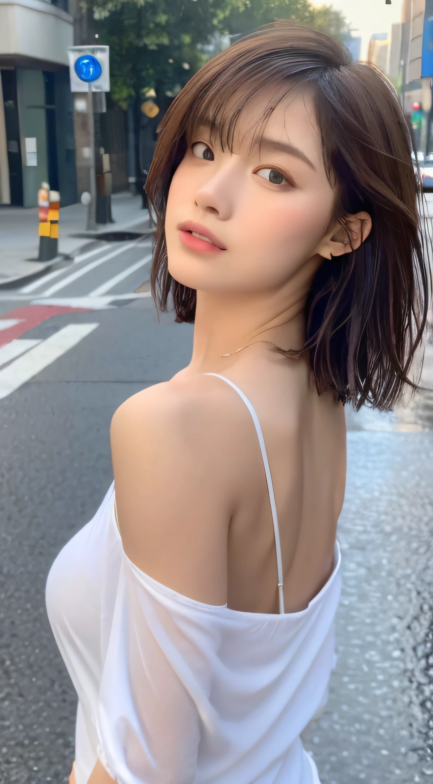 ((Best Quality, 8K, Masterpiece:1.3)), Focus: 1.2, Perfect Body Beauty: 1.4, Buttocks: 1.2, ((Layered Haircut, Breasts: 1.2)), (Wet Clothes: 1.1) , (Rain, Street:1.3), Bandeau Dress: 1.1, Highly Detailed Face and Skin Texture, Delicate Eyes, Double Eyelids, Whitened Skin, Long Hair