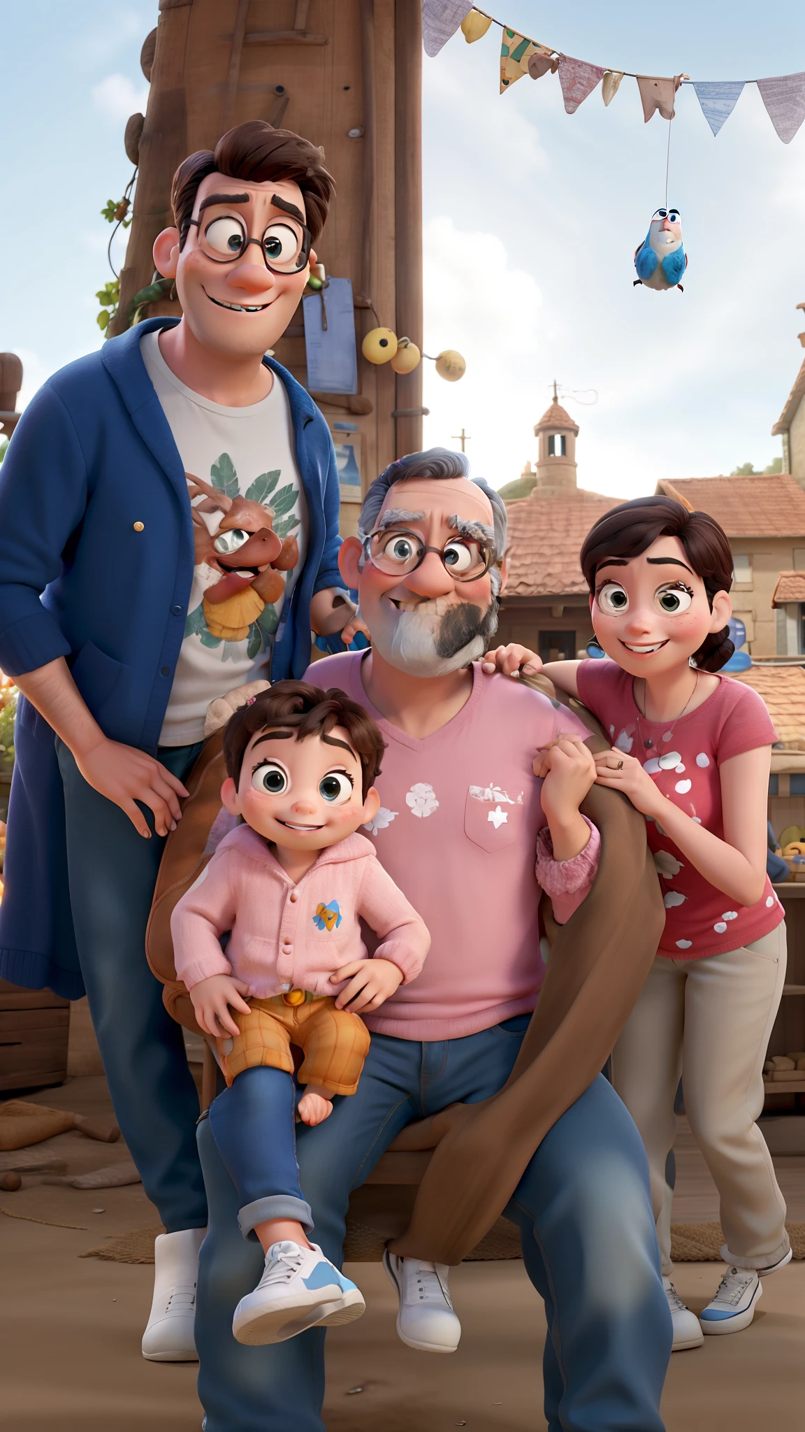 Estilo pixar,familia real