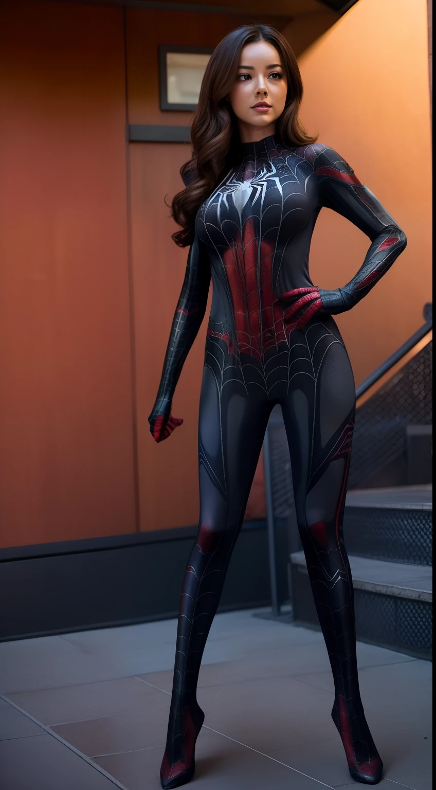 Spider-Man Girls Mature and sexy Clothes are torn, ((full body)), ((nsfw:0.4)