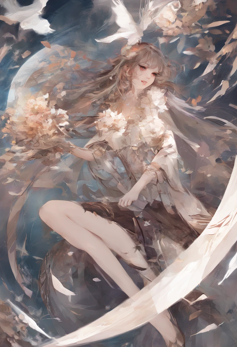 Fractart style girl、Laughing、 masterpiece、top-quality、hightquality、hight resolution、超A high resolution、The ultra-detailliert、detaile、Extremely delicate and beautiful、A highly detailed、