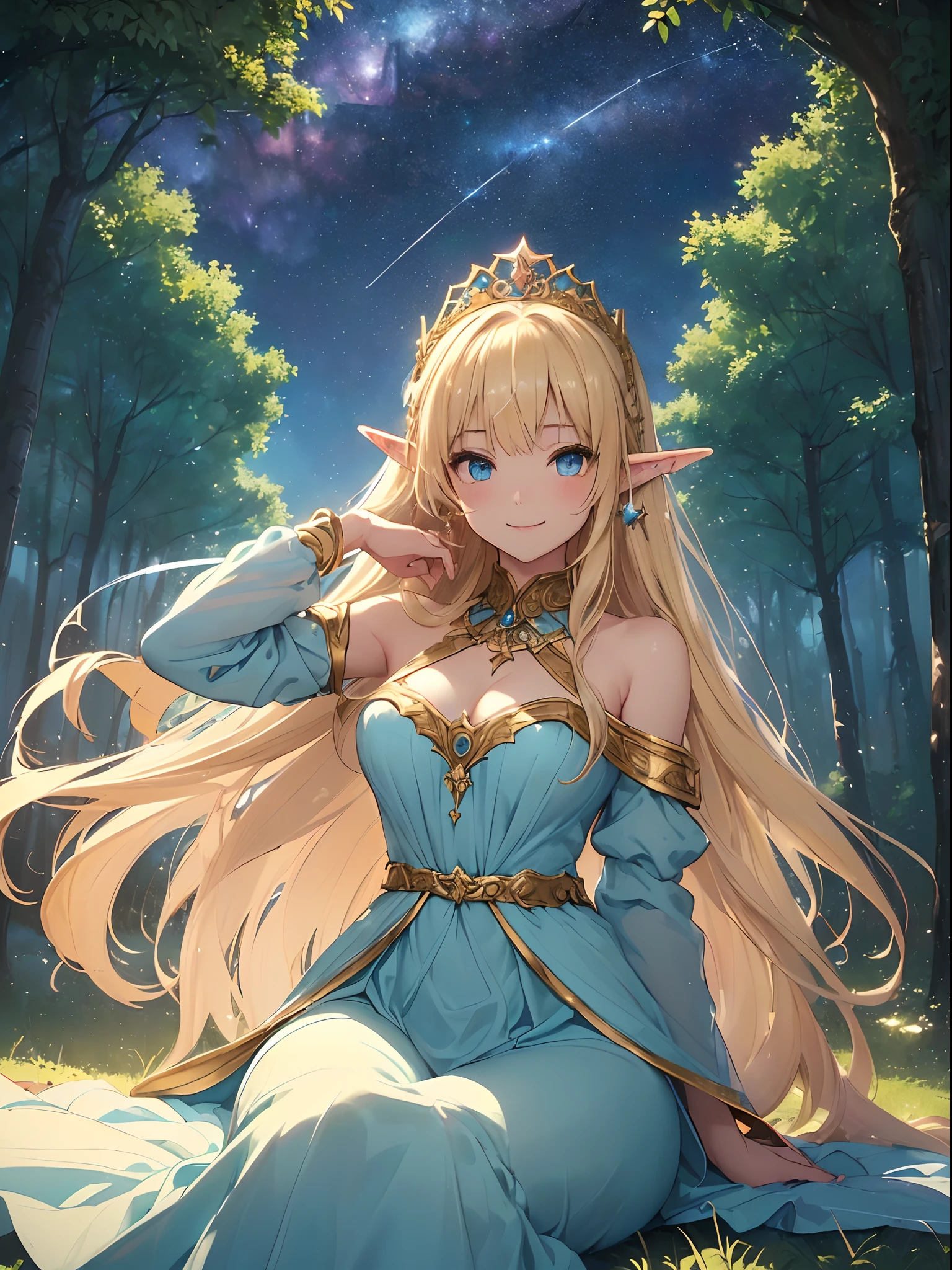 top-quality、Top image quality、But Tarpeace、Two super beautiful elf beauties((24 year old、Best Bust、big bast、Bust 90,beautiful blue long ironed hair、a blond、globe、Sexy means、、A slender、a closeup、Esbian、beautiful tiara、hiquality、Beautiful Art、background spectacular scenery、Superb Piece、visualart、depth of fields、blue-sky、Elven ears、、light magic、Space Knight、harp melody🎵、Happy smile、Gentle light、、Beautiful legs that are gentle on the skin、、、Number of fingers to achieve precise finger movements、ticker beautiful decoration、elegent、Mystical　　field under the flower garden、Marble pillars, beautiful dressy、byzantine art、marble dome、art noveau、Temple of Time、sundial、、A sexy is 1.3,巨大なglobe、Renaissance painting、Raphael's paintings、the golden ratio、Renaissance architecture、Inside the palace、beautiful dress、low angles、a closeup、(big angel wing)、