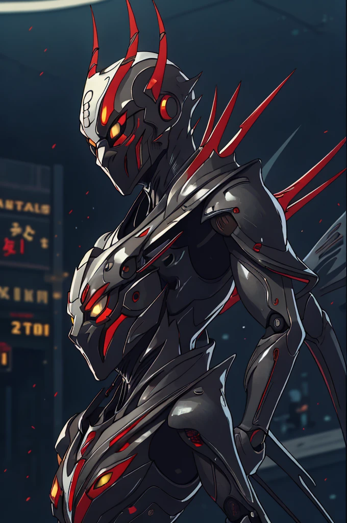 Black Mantis Robot Ninja in China Mall, art By Peter Jian