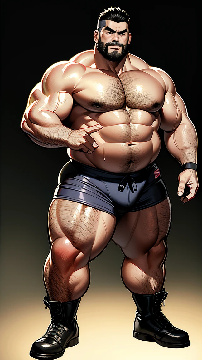 solo person,male people,Muscle wrestler,musculous,Stout wrestler,Asian people,jpn,uncle,60-year-old middle-aged man,Short hair,short detailed hair,Wrestling boots,Full body like,Panorama Figures,WWE rings,WWE American professional wrestling,spotlight lights,shadowing,visions,Briefs,fatness,age 55,,Middle aged,Tattooed with,Fingerless gloves,Wheat-colored skin,Oily skin,dark-skin,Show off your pectorals,Sumo wrestler,body builder,Wide sideburns,Pronounced abs,ssmile,The beard is gray,Gray hair,(Full body like:3),Fine hands,