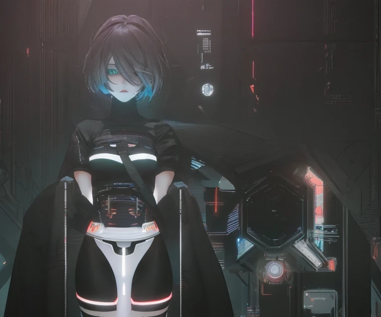 ((La mejor calidad)), ((obra maestra)), (muy detallado:1.3), ...............................................................................................................................................3D, Beautiful (cyberpunk:1.3) Mujer hacker, peinado corto,pelo corto, Volver al visor, cabello grueso, Terminal de ordenador operativo, Pantalla montada en la cabeza, computer server, Pantalla LCD, fiber optic cable, Logotipo de la empresa, HDR (High Dymanic Range), Trazado de rayos, NVIDIA RTX, Super resolution, Irreal 5, Subsoil Scatter, Textura PBR, Post-procesamiento, Anisotropic filtering, profundidad de campo, maximum sharpness and sharpness, Texturas multicapa, Albedo y Highlight Maps, Sombreado de superficies, Accurate simulation of light-material interactions, proporciones perfectas, Renderizado de octanaje, duotone lighting, ISO bajo, balance de blancos, Regla de los tercios, amplia apertura, 8K RAW, efficient sub-pixels, sub-pixel convolution, glow particles, dynamic pose