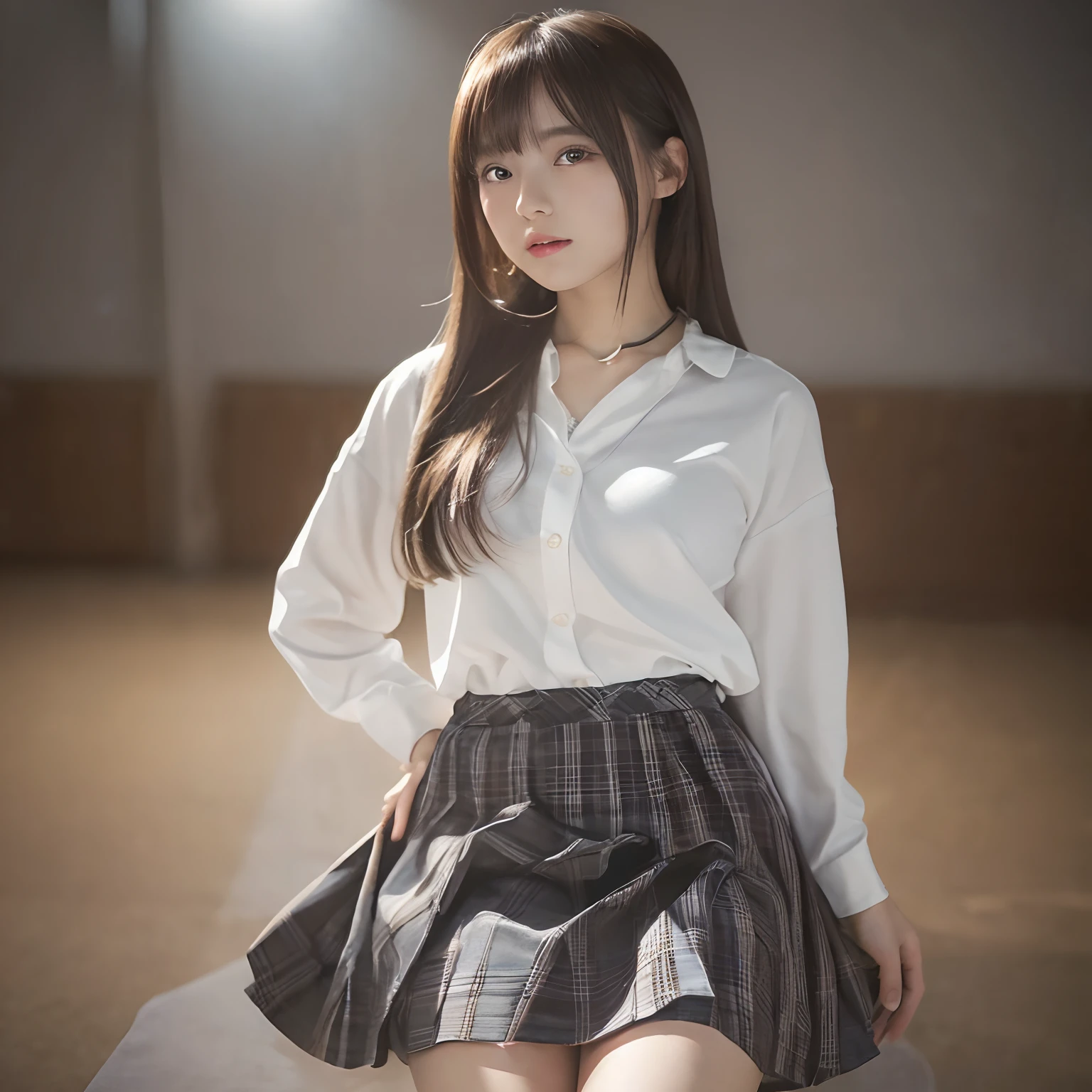 (Best Quality,4K,8K,hight resolution,masutepiece:1.2),Ultra-detailed,(Realistic,Photorealistic,Photorealsitic:1.37),cute-style,skirt by the,Dribbling High Detail 8K,Studio Lighting - V 6, Real life girls, portrait of a japanese teen