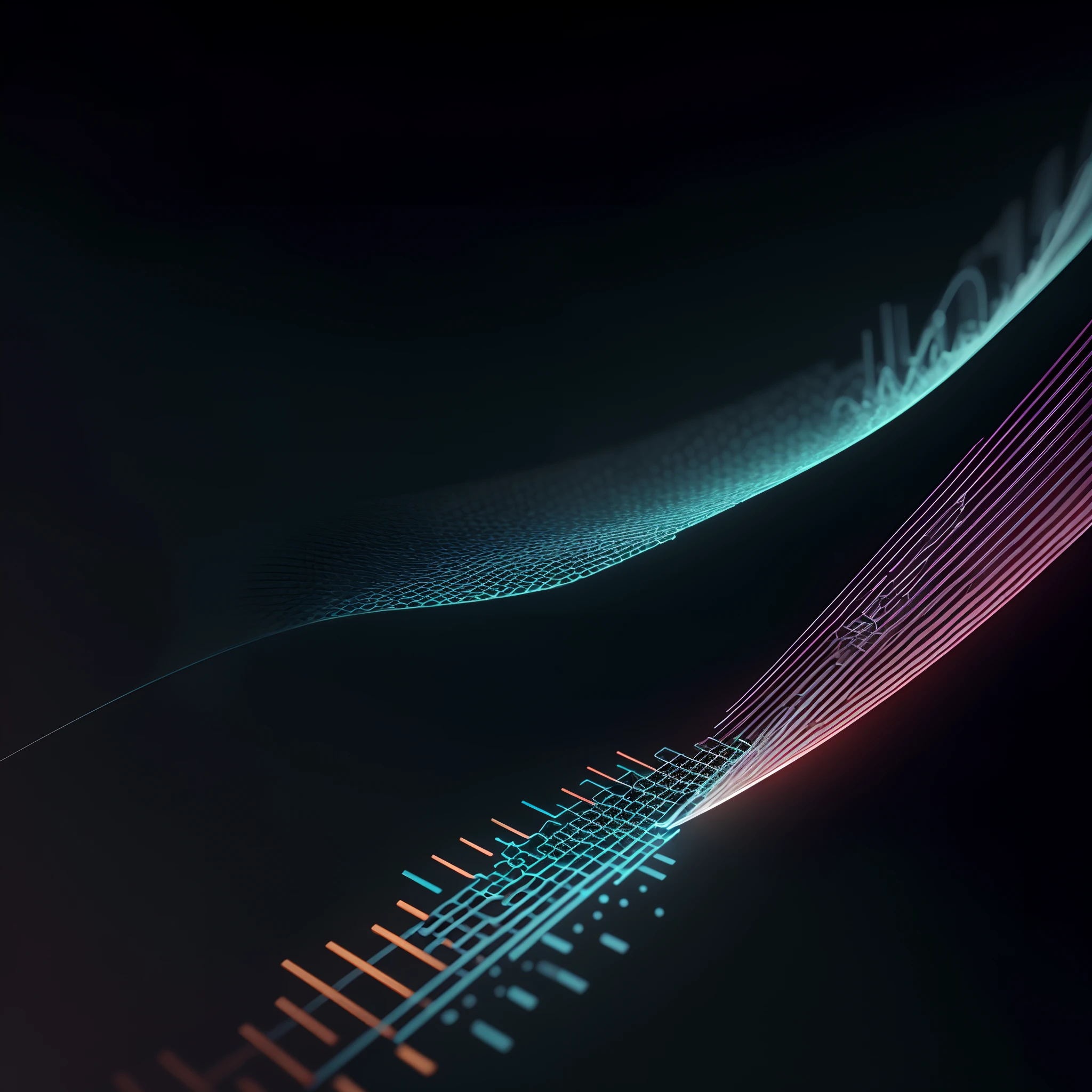 Engaging 3D visualization featuring stunning graphs、glinting