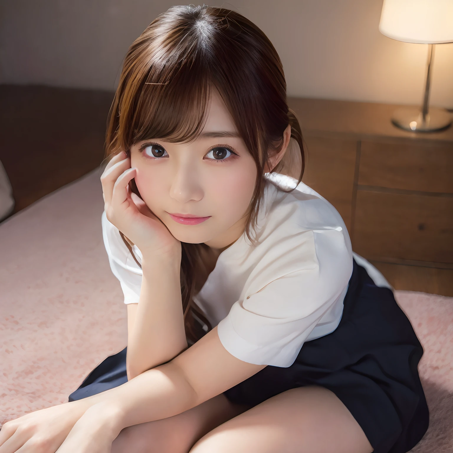 (Best Quality,4K,8K,hight resolution,masutepiece:1.2),Ultra-detailed,(Realistic,Photorealistic,Photorealsitic:1.37),cute-style,skirt by the,Dribbling High Detail 8K,Studio Lighting - V 6, Real life girls, portrait of a japanese teen, Bend both knees, Open your crotch
