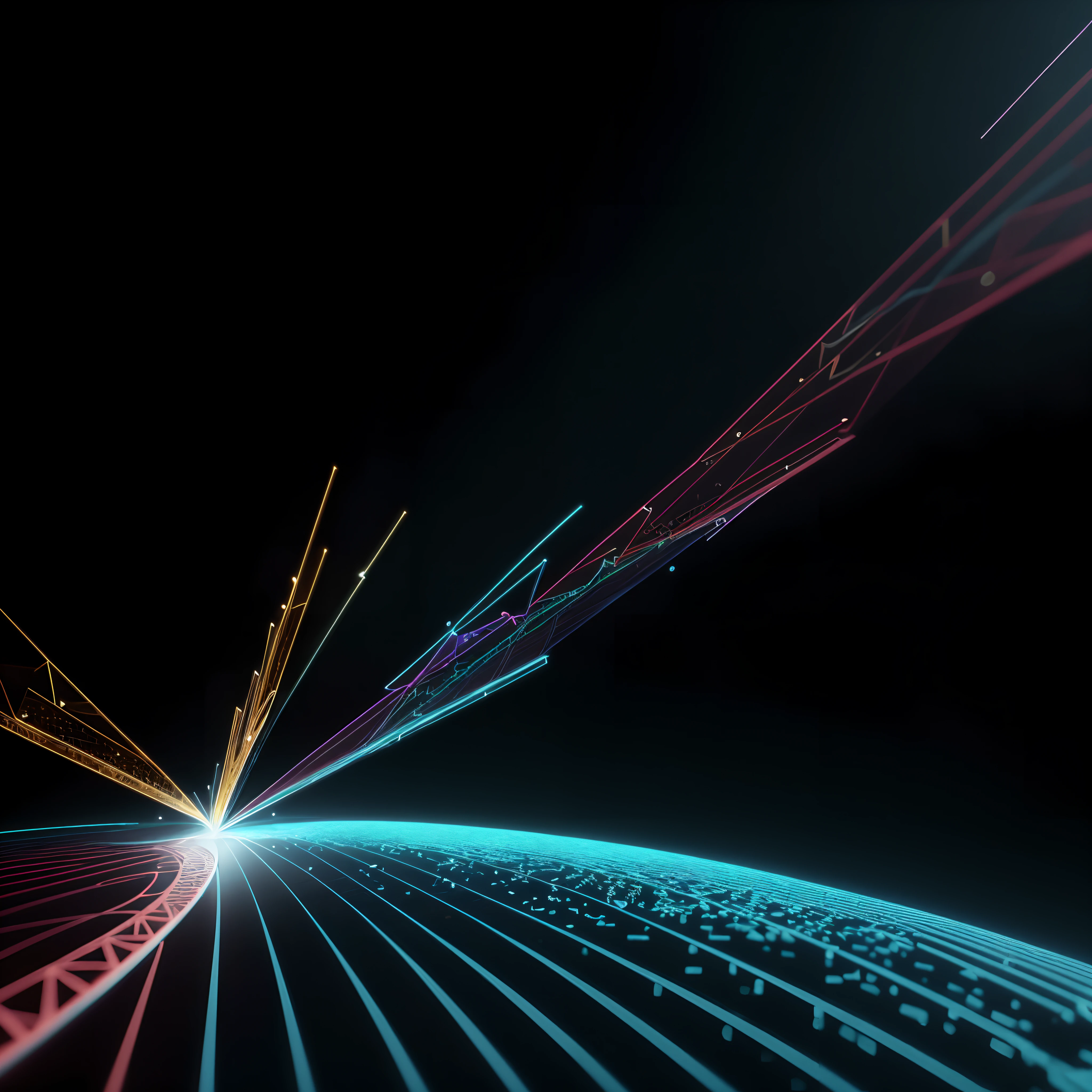 Engaging 3D visualization featuring stunning graphs、glinting