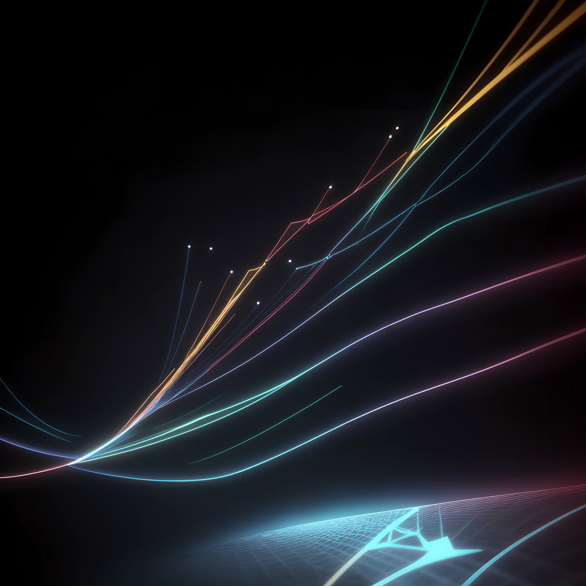 Engaging 3D visualization featuring stunning graphs、glinting
