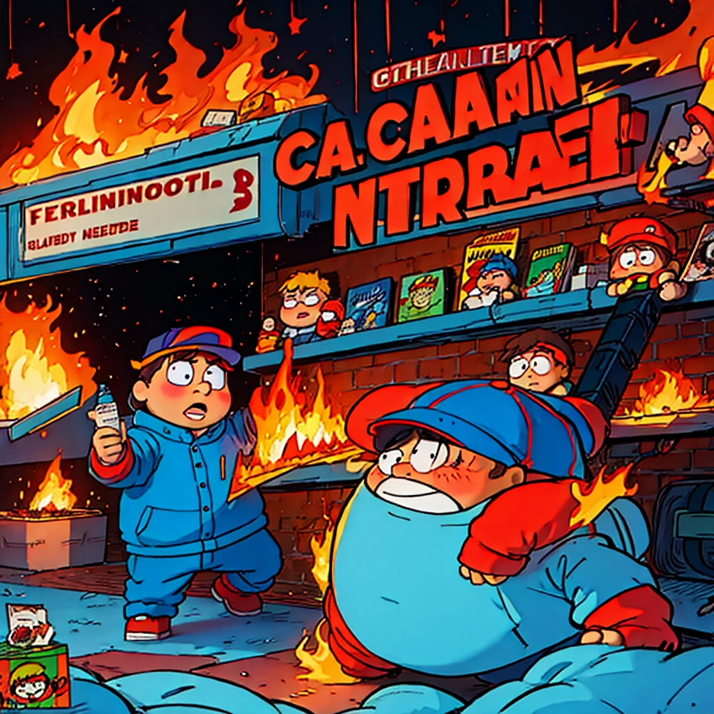 Eric Cartman out Chicago on Fire, by Guillaume Parker, Comic Book