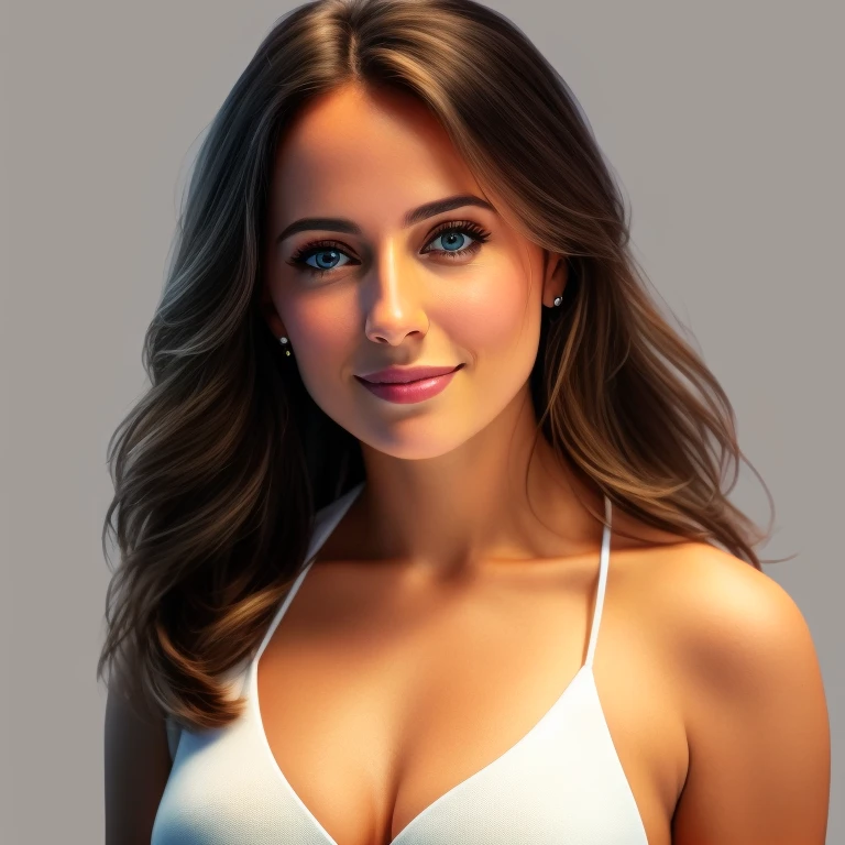 Araphedo woman in white bikini standing behind microphone, realistic studio portrait, high quality portrait, maia sandu hyperrealistic, digitally painted, Rendering a close-up portrait, professional portrait hd, professional headshot, realistic female portrait, detailed portrait, headshot portrait, professional profile photo, Cute Woman, close-up professional portrait, valentina remenar, Realistic portrait photography