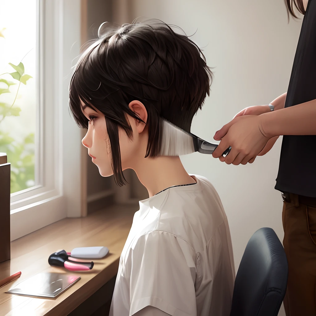 Cut your hair from long to short