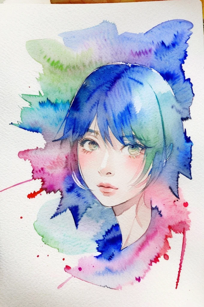 (watercolor paiting \(Medium\):1.25),Abstract,girl with、Zito-order