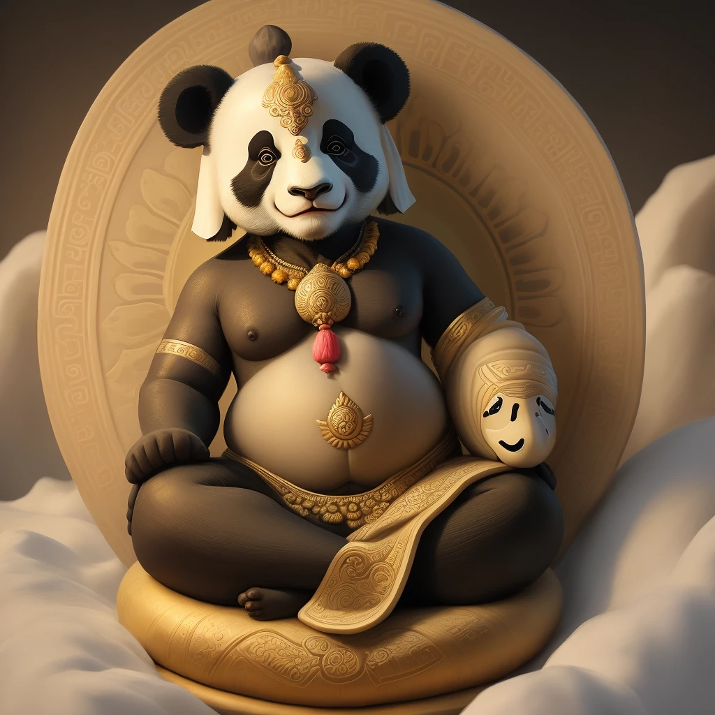 Lord Ganesh depicted as a panda