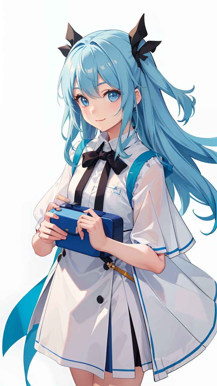 1girl in、imagem 4k、cute little、a smile、