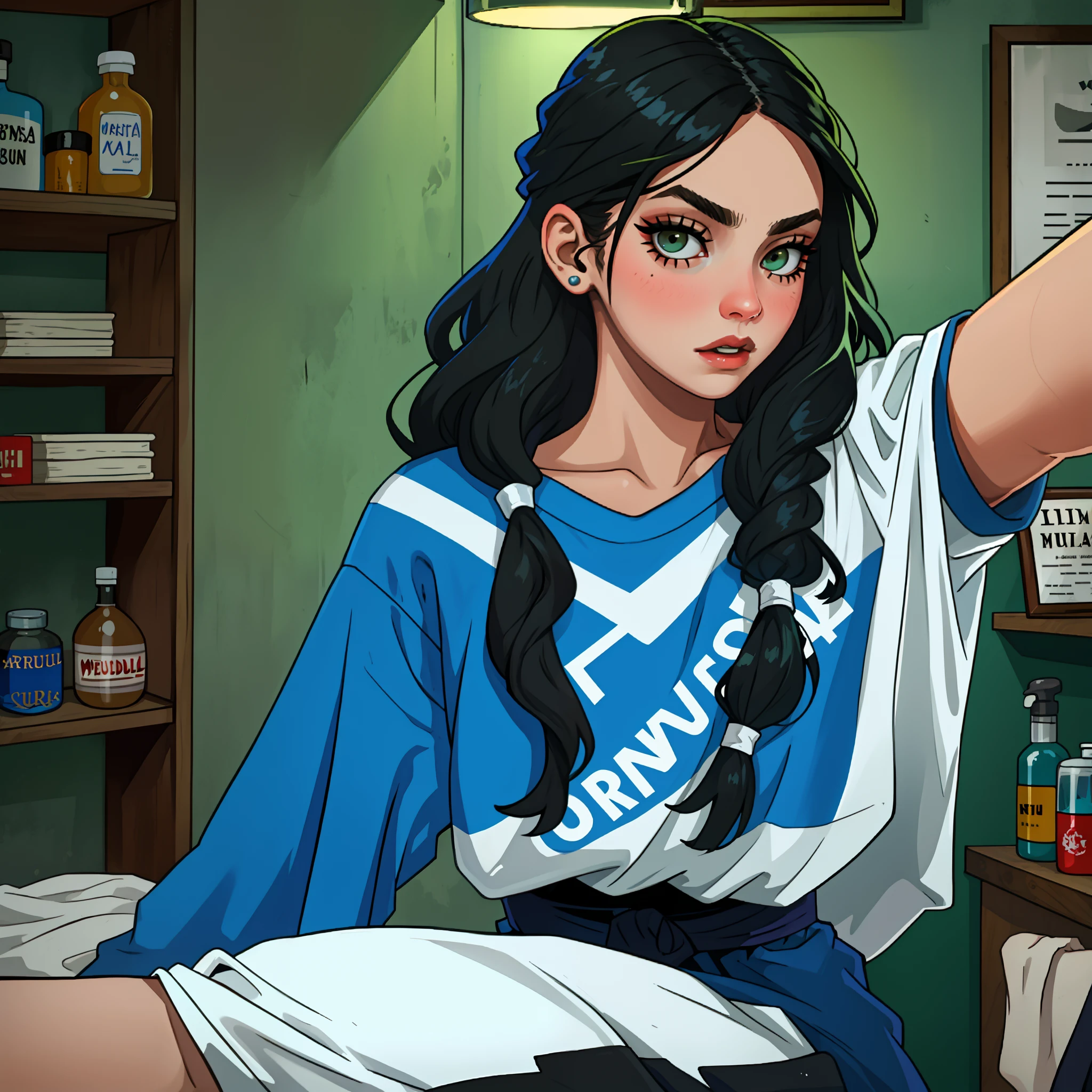 Victoria villaruel Mujer con camiseta sin mangas a juego, y medias negras. Chica sexy con ojos azules, Retrato Sophie Mudd, Retrato de Corinna Kopf, cabello rubio y ojos grandes, Selfie de una mujer joven, Ojos en el dormitorio, Violeta Myers, ohne Maquillaje, Maquillaje natural, staring directly into camera, Cara con Artgram, dezentes Maquillaje, Impresionante foto de cuerpo completo, en el dormitorio, Fission