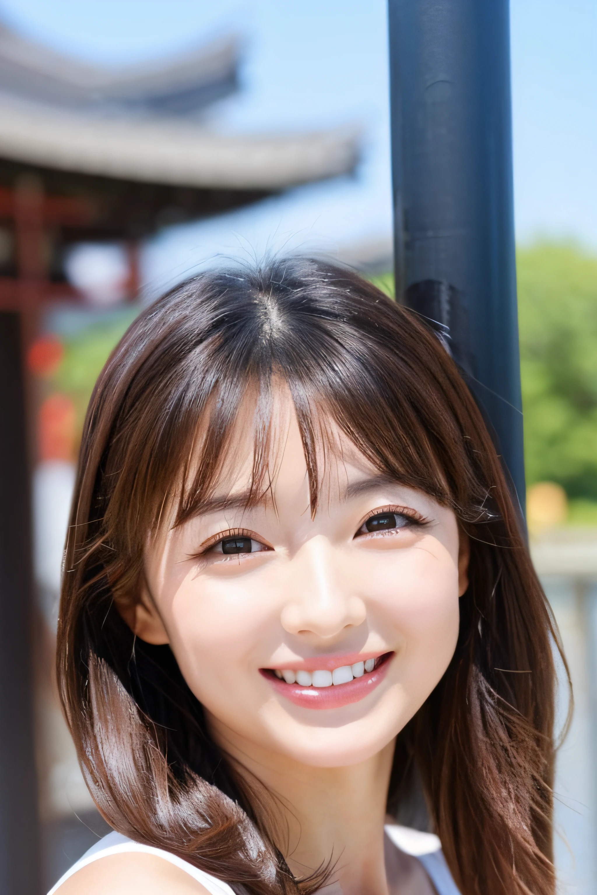 The face is a hostess、a secretary、hiquality、A hyper-realistic、healthy、Smiling expression、Slender perfect figure、Japan beauties、beautidful eyes、face perfect、Beautiful skin、portlate、Plain background