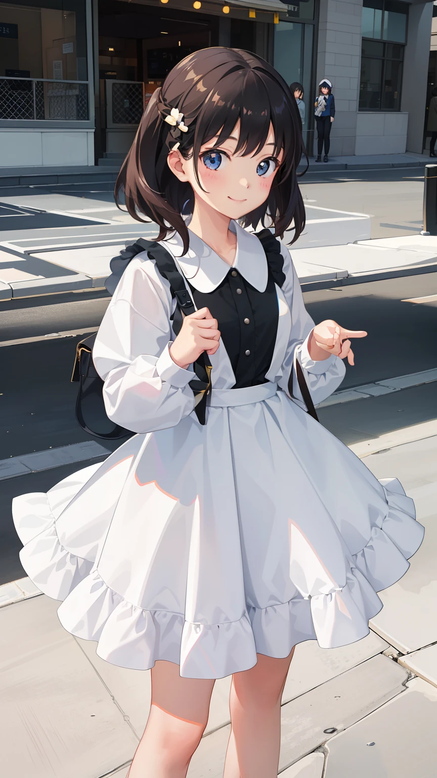 1girl in、、cute little、A smile、