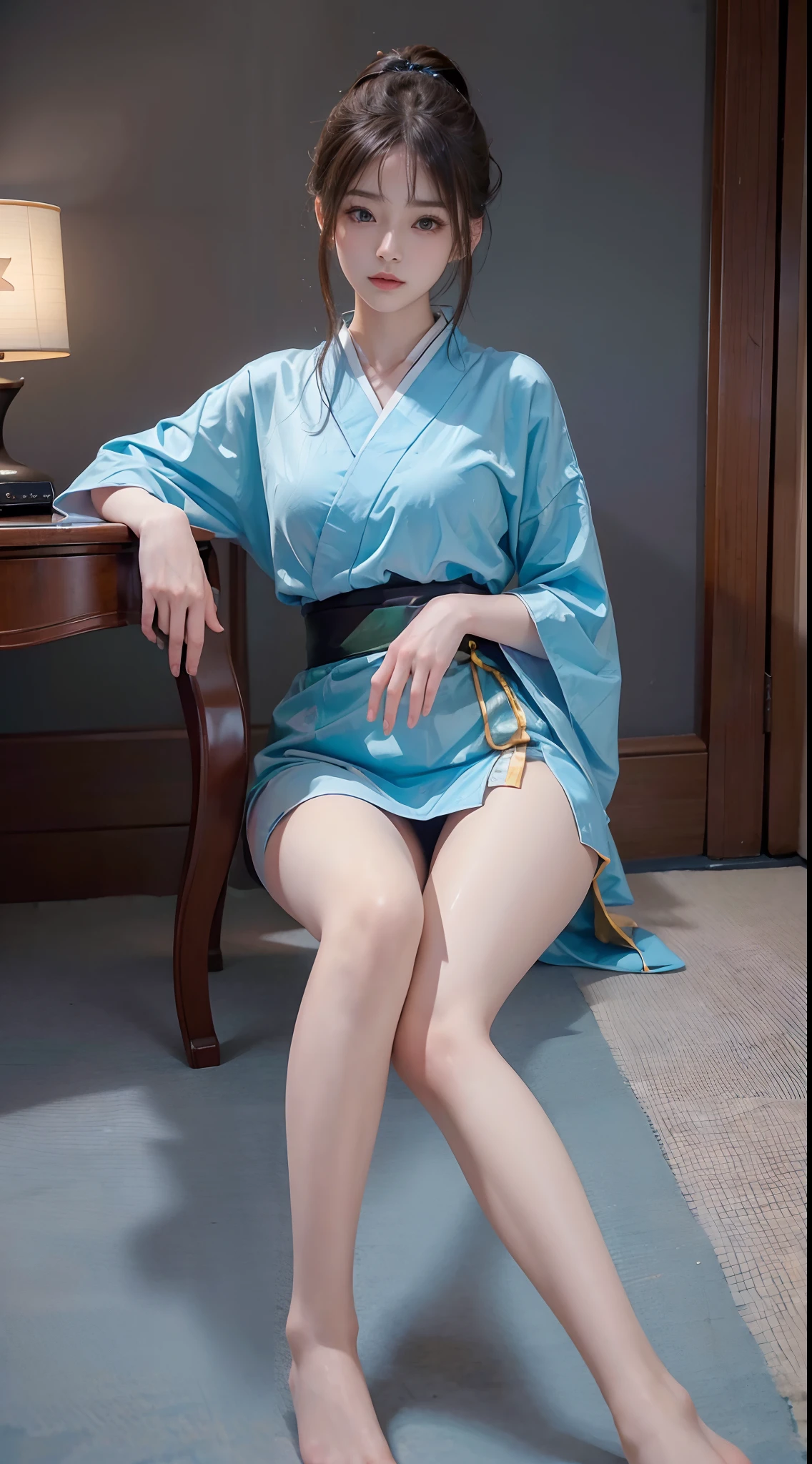 ( (8K:1.27), Top quality, Masterpiece, Super high resolution:1.2) Photo of a cute Japanese woman (Beautiful:1.1),4K Ultra HD,,Tickle the underarms,Turbulent posture,Turbulent posture,Spread your legs,Spread your legs,You can see barefoot,pretty legs,The are visible