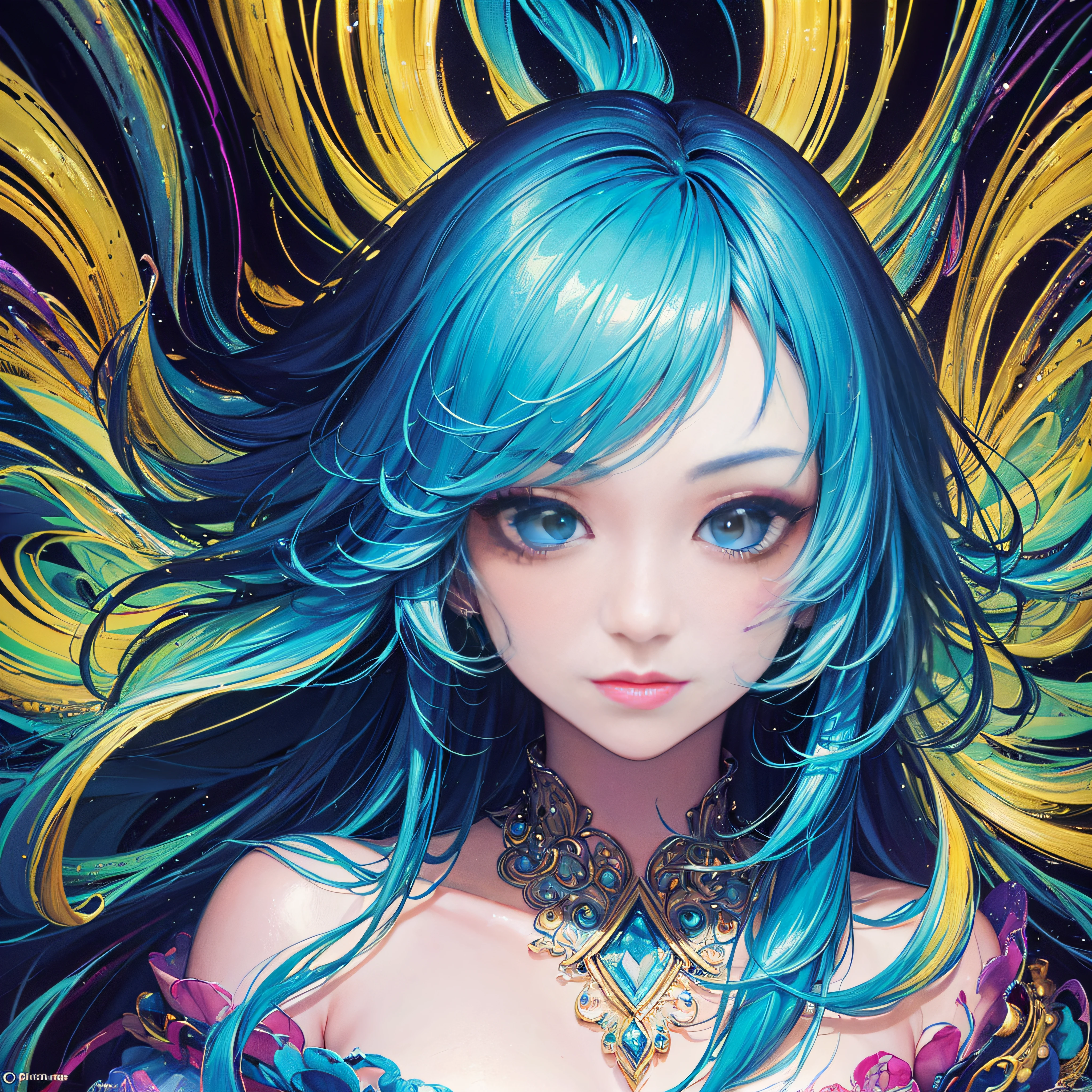 (masterpiece, top quality, best quality, official art, beautiful and aesthetic:1.2), (1girl), extreme detailed,(fractal art:1.3),colorful,highest detailed