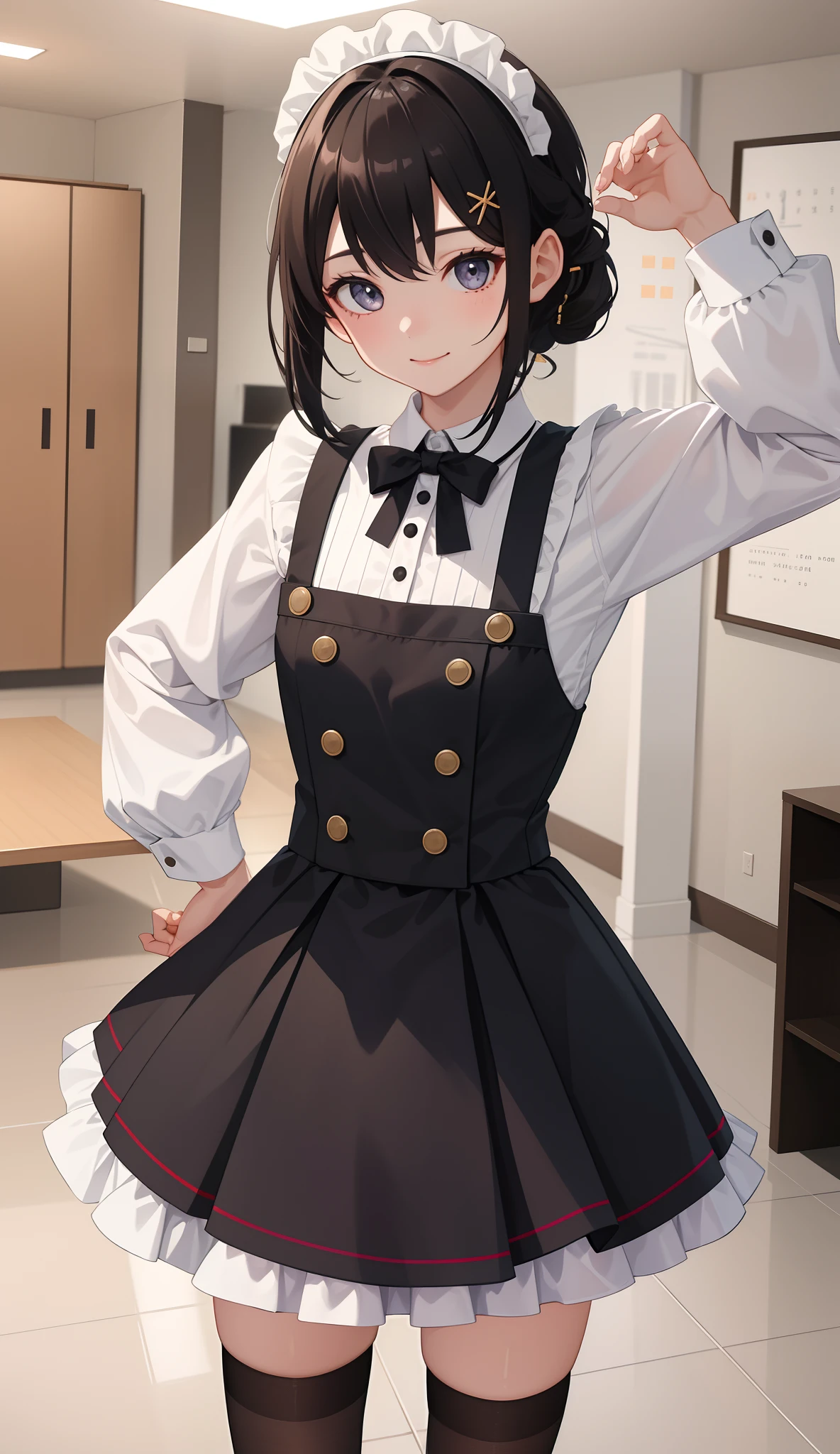 nffsw ,tre anatomically correct,4K,top-quality, Top resolution, 1 little girl, ((((Small body)))),(Gamine),(10 years old), (School Uniforms), ((blush)), ((agitation)), Hand Focus, (((lift up skirt))), (erect, (Cameltoe), (((Sweat)