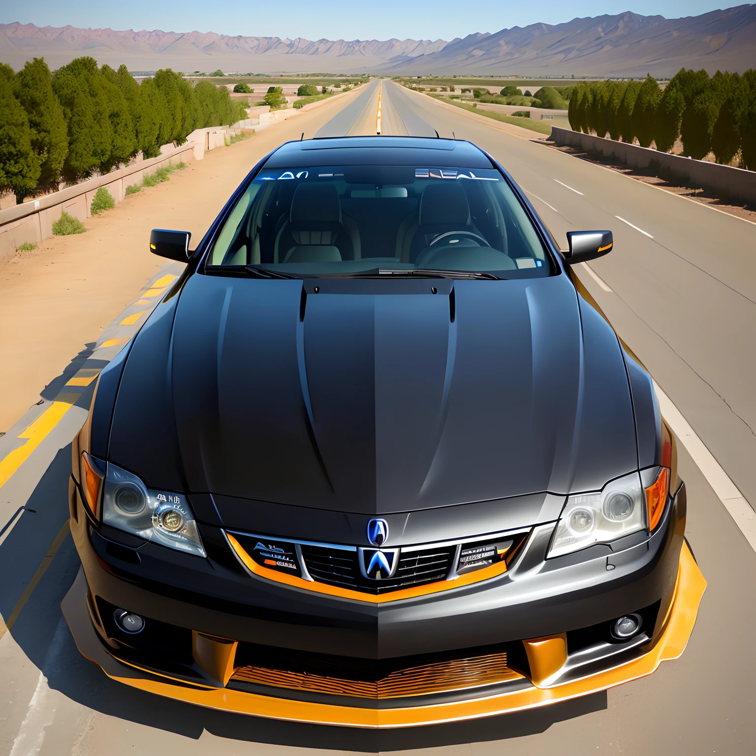 Acura tl 2007 tan modified with angle eyes