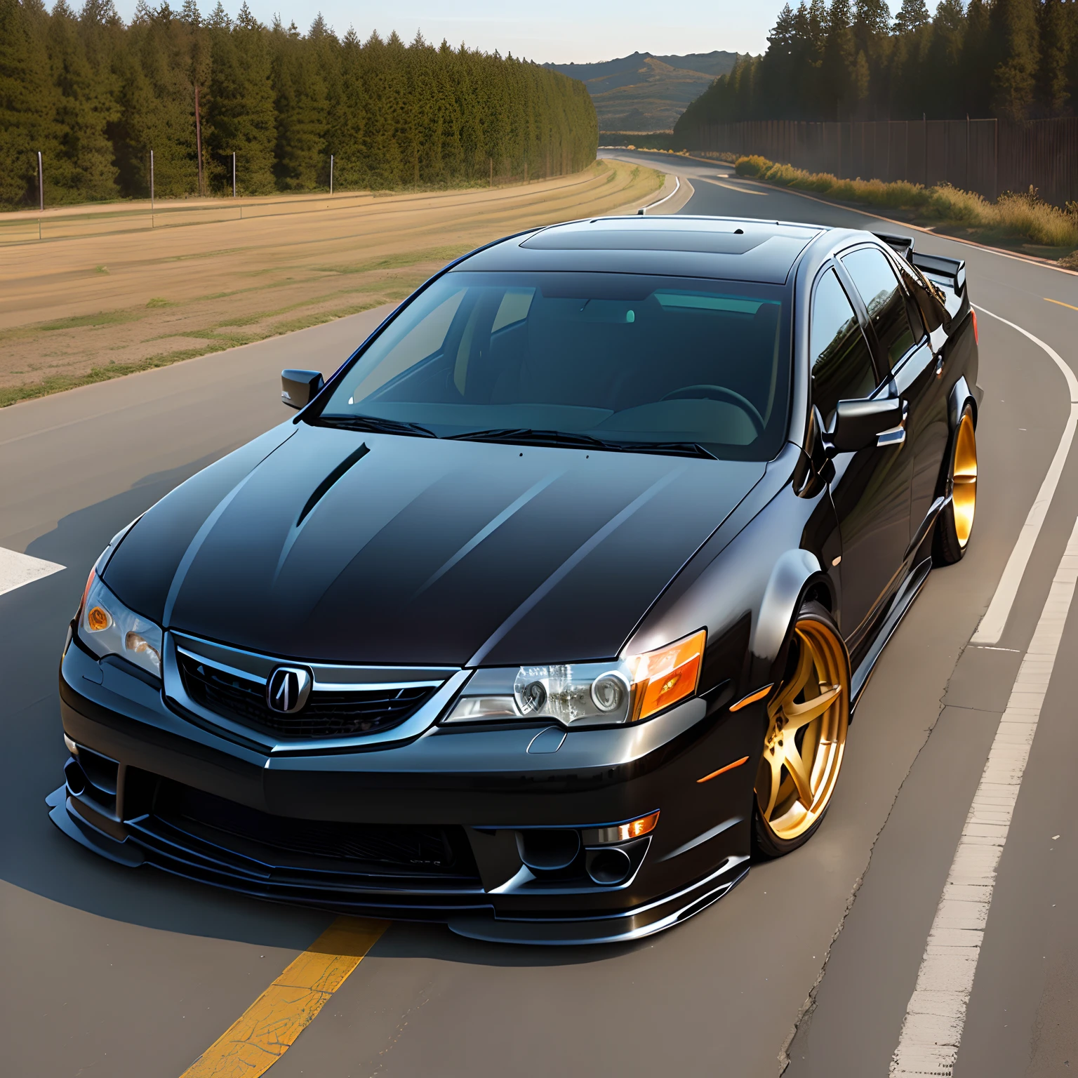 Acura tl 2007 tan modified with angle eyes