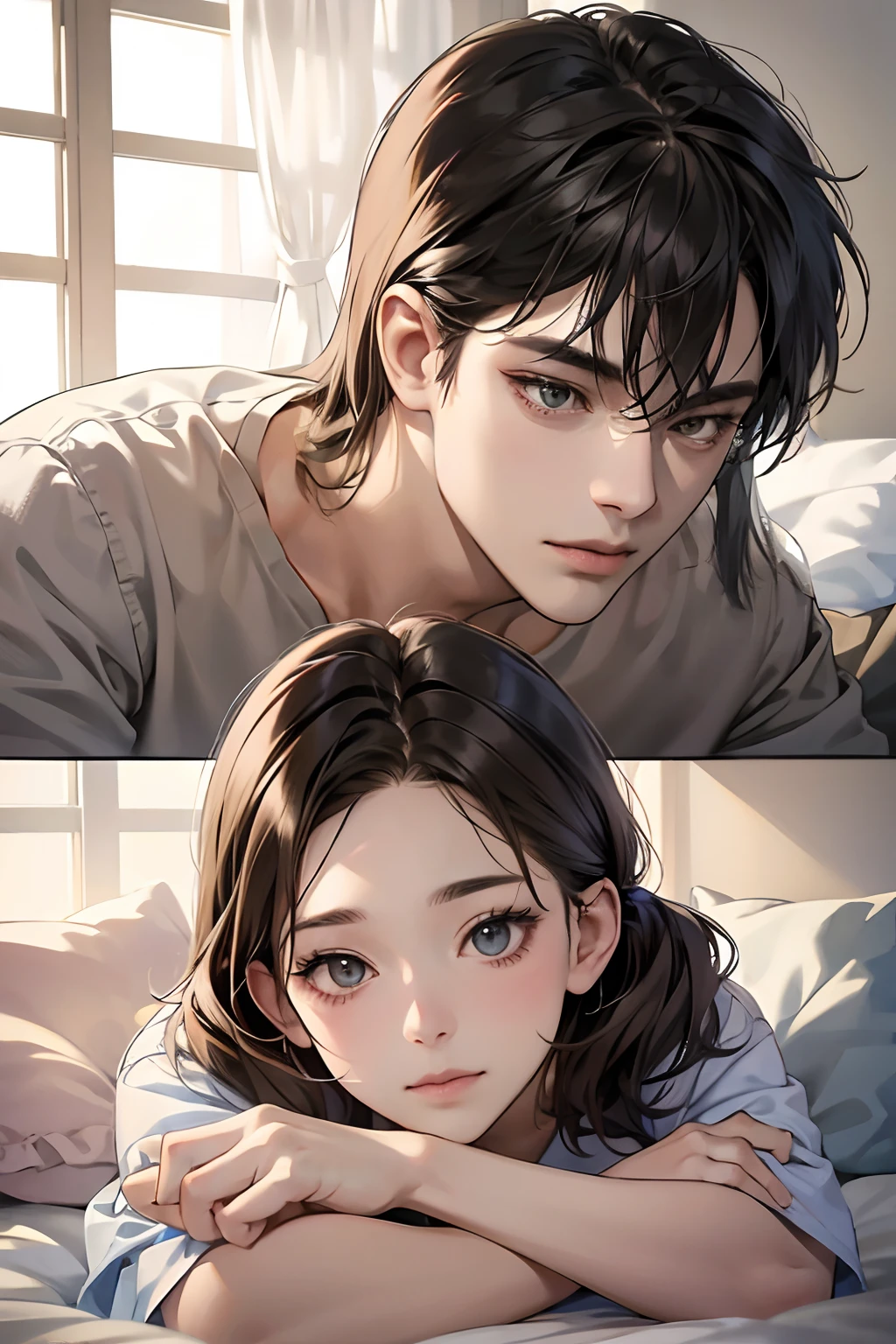 Long black hair