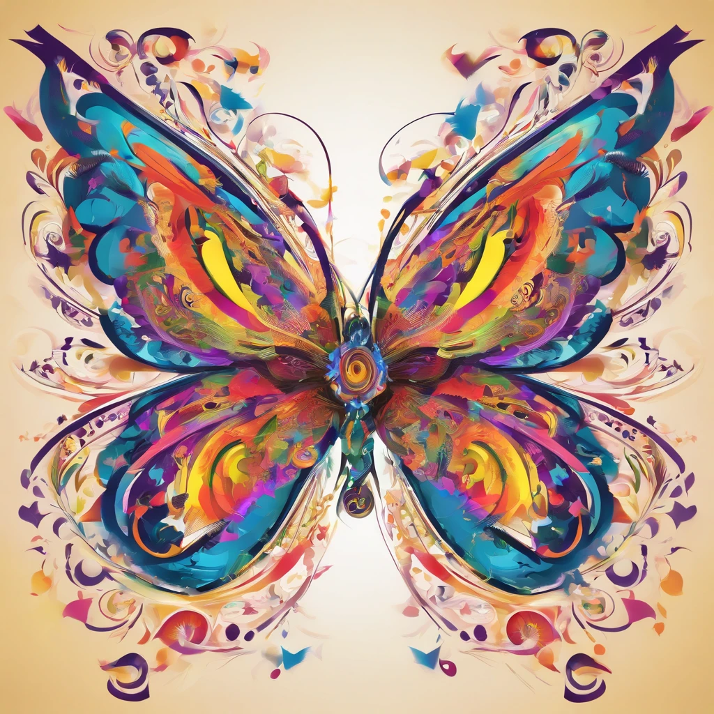 (best quality,highres,ultra-detailed),a butterfly, a kaleidoscope of butterflies, lots of glowing butterflies, butterfly at the middle,vibrant colors,abstract art,diverse textures,playful composition,bright lights,energy flow,harmonious design,transformational patterns,interconnected lines,surreal atmosphere,nature-inspired elements,symmetry,fluid motion,shimmering effects,mysterious depth,mesmerizing optical illusions,visual poetry