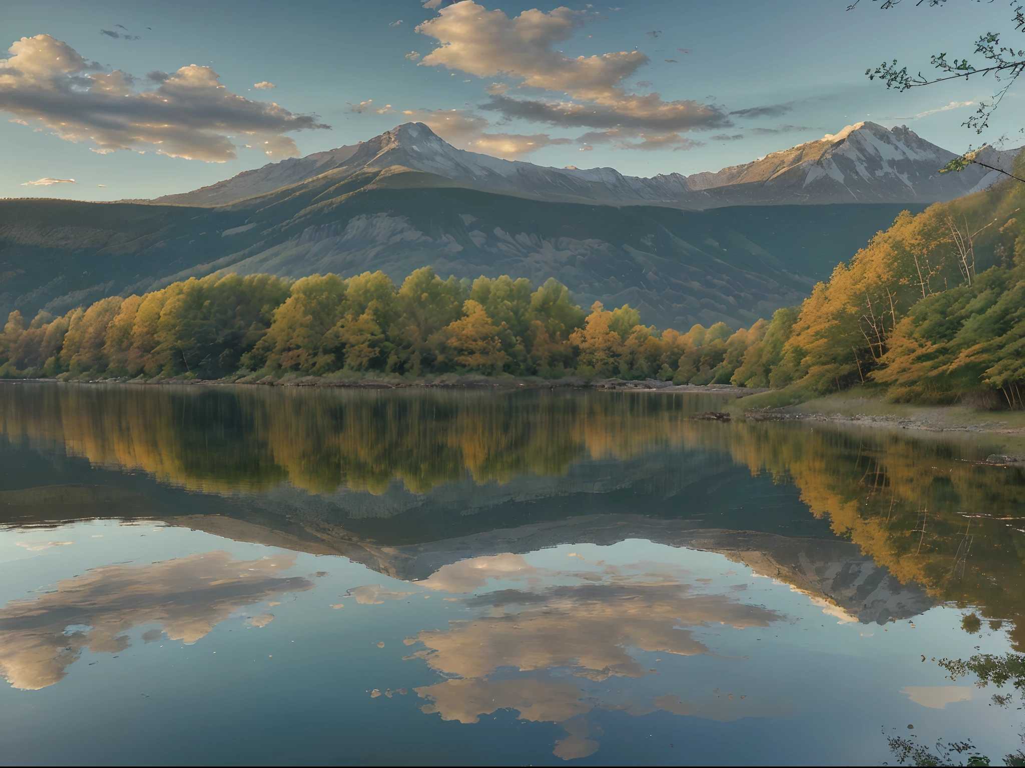 landscape, lake, water, nature, sky, reflection, mountain, tree, autumn, forest, clouds, river, sunset, summer, trees, mountains, cloud, sun, green, travel, sunrise, view, blue, scenery, park