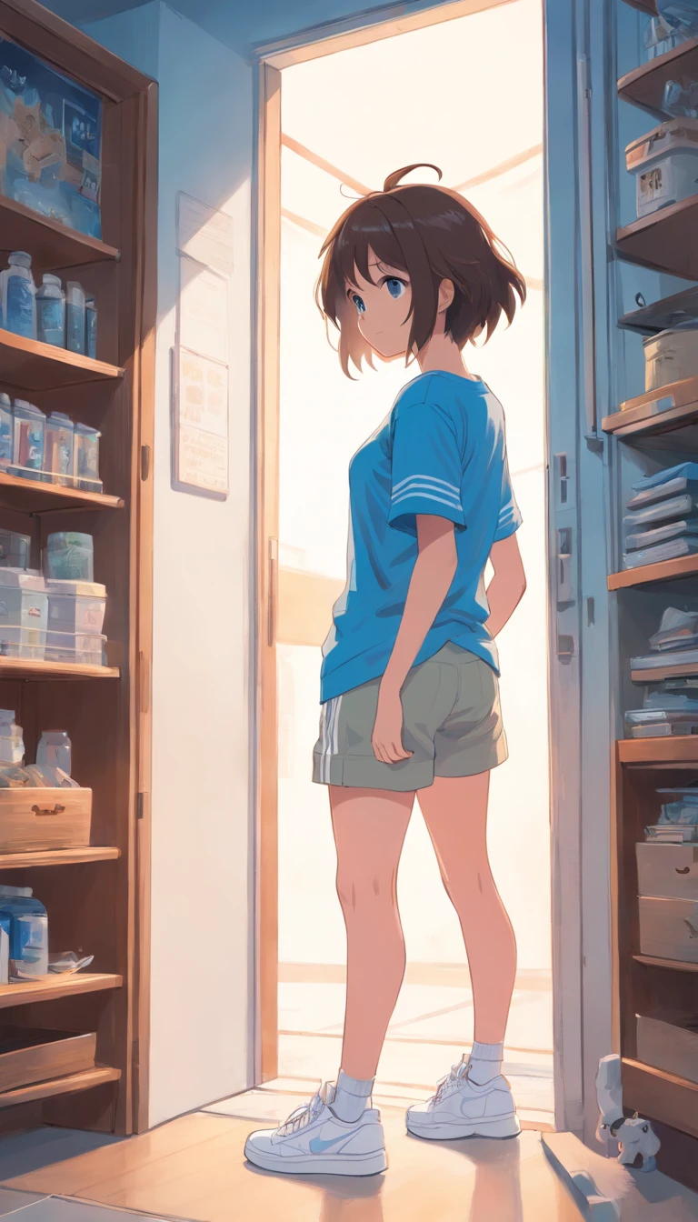 uma loli, looking behind, bunda grande, cintura fina, peito pequeno, see ass through clothing