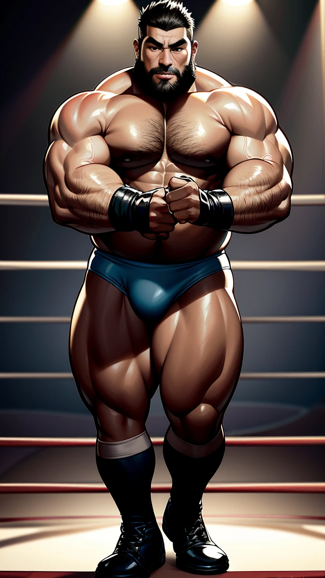 solo person,male people,Muscle wrestler,musculous,Stout wrestler,Asian people,jpn,uncle,60-year-old middle-aged man,Short hair,short detailed hair,Wrestling boots,Full body like,Panorama Figures,WWE rings,WWE American professional wrestling,spotlight lights,shadowing,visions,Briefs,fatness,age 55,,Middle aged,Tattooed with,Fingerless gloves,Wheat-colored skin,Oily skin,dark-skin,Show off your pectorals,Sumo wrestler,body builder,Wide sideburns,Pronounced abs,ssmile,The beard is gray,Gray hair,(Full body like:3),Fine hands,
