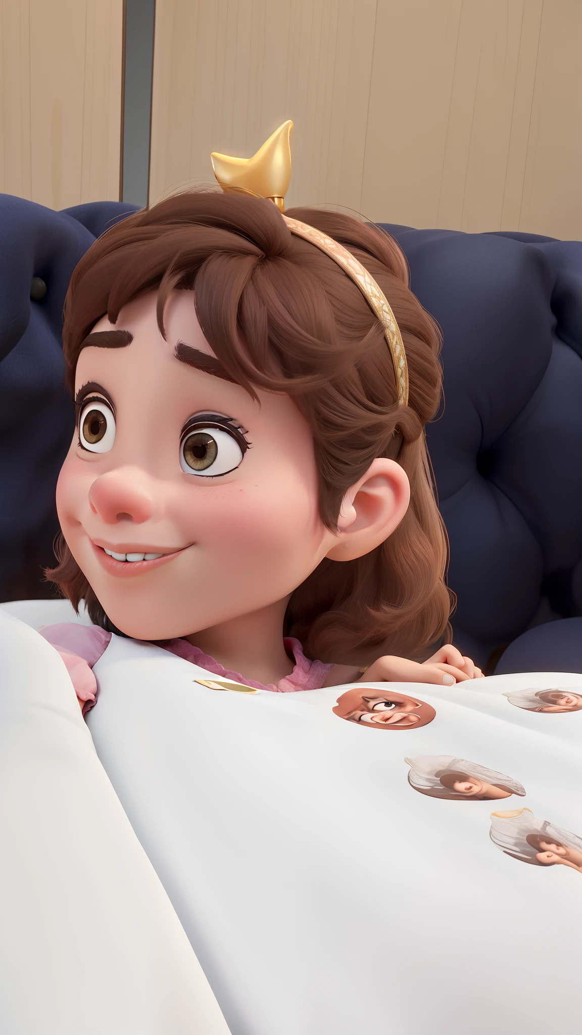 Criar a partir da foto uma personagem feminina de 3 anos, no estilo Disney