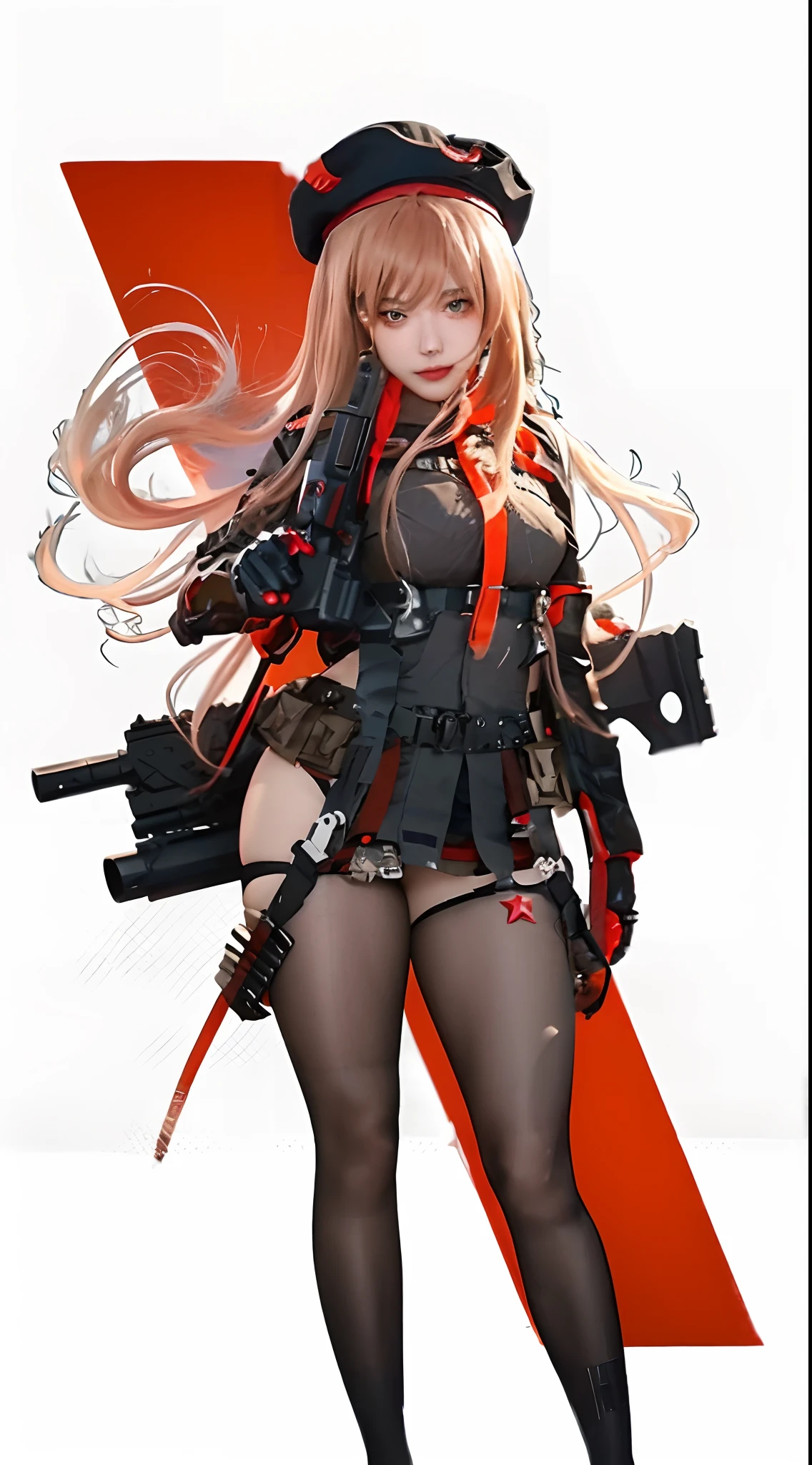 a close up of a person with a gun and a hat, fine details. girls frontline, from girls frontline, girls frontline style, m4 sopmod ii girls frontline, girls frontline cg, mechanized soldier girl, girls frontline, girls frontline universe, cushart krenz key art feminine, female action anime girl, badass anime 8 k, infantry girl nikke character rapi