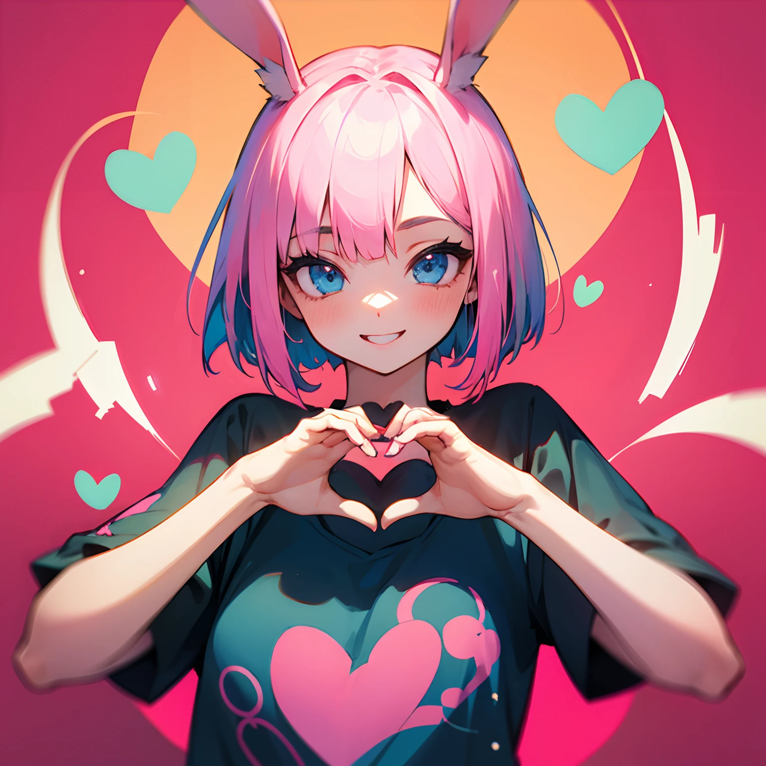 <lora:mesugaki:1>heart, heart-shaped pupil, smug, smirk, blush, teeth, masterpiece, best quality