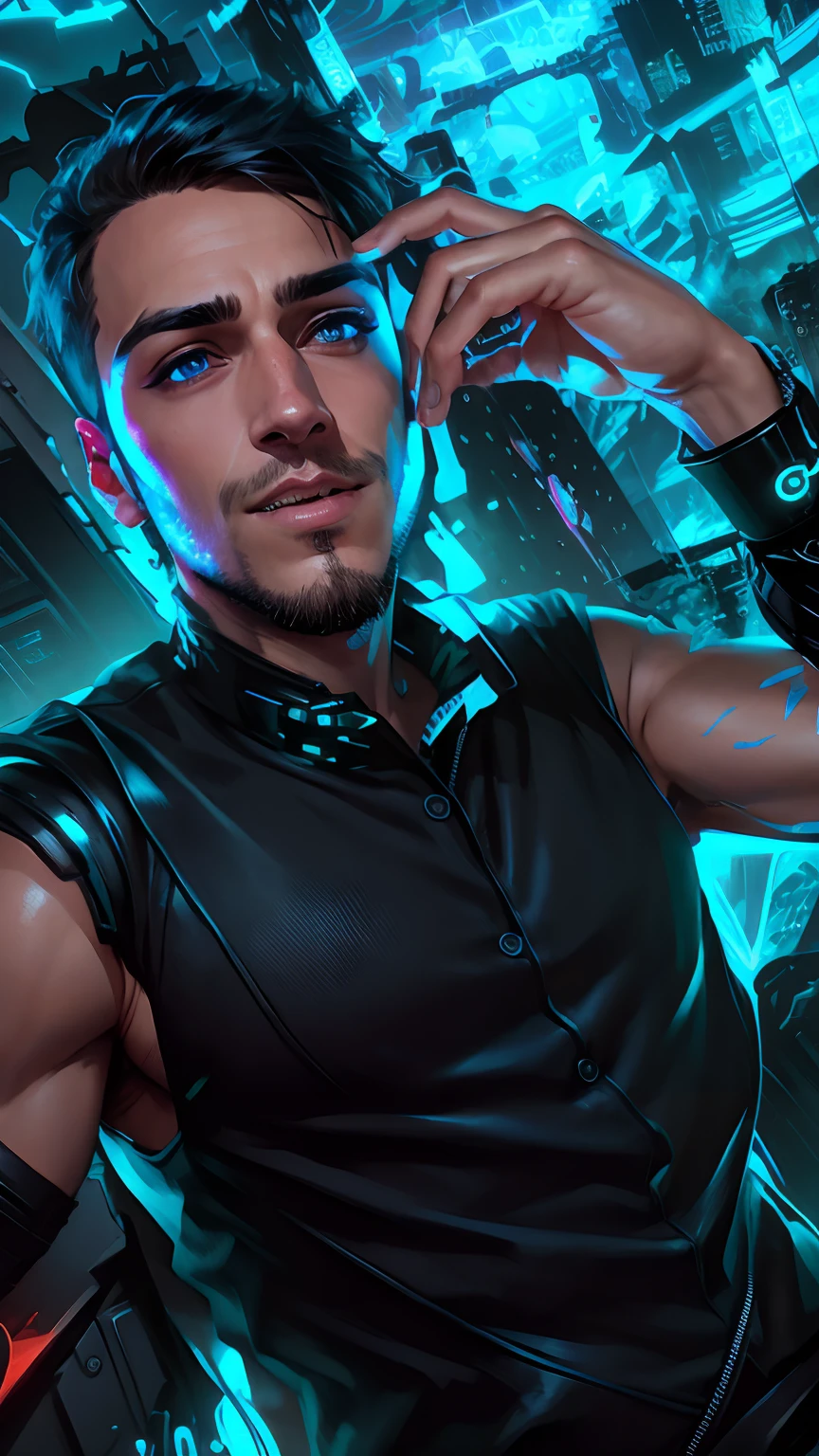 Change background cyberpunk handsome boy. Realistic face . 8k ulra realistic