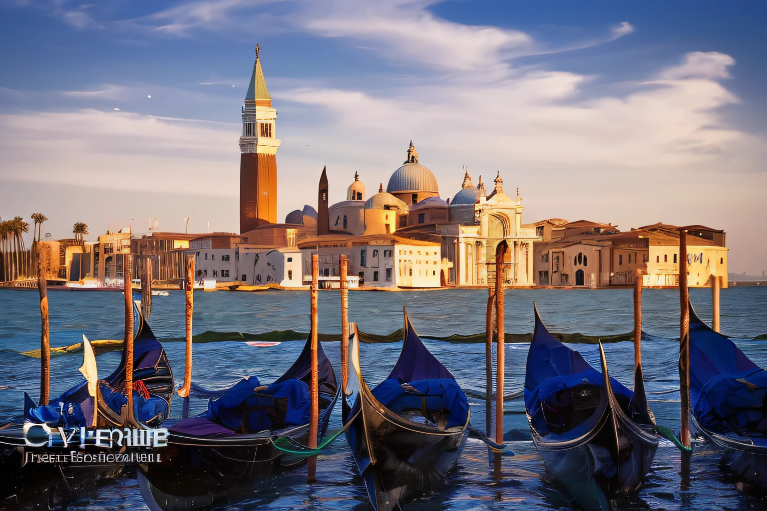 Arabian landscape of the canal，In the background are ships and buildings, venice at dusk, Venice, Italy, shutter inventory, italian mediterranean city, best on adobe stock, beautiful high resolution, In the evening, big breasts enchanting, city of pristine colors, vivid vivid colors, istock, vivd colour, Romantic, early evening, vibrant scene, Incredibly beautiful，At sea level，the sunset，mont，Road，