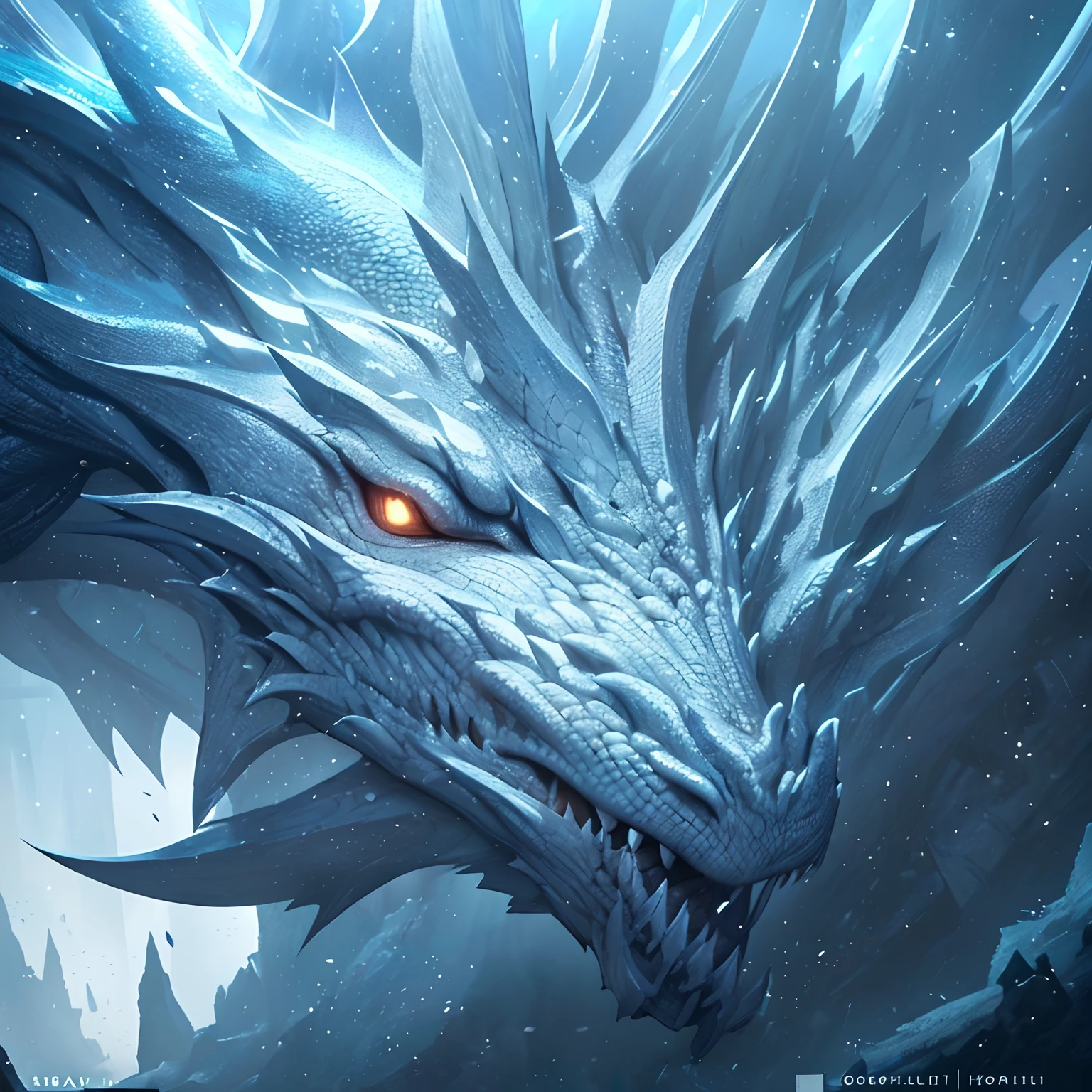 1dragon, frost dragon, pure white, intricate, solo focus, realistic, dynamic, realistic, detailed and correct facial structure, cinematic lighting, unreal engine, trending on ArtStation, intricate details, masterpiece, best quality, by Irakli Nadar, Greg Rutkowski，(((best quality))),(((ultra detailed))),(((masterpiece)))