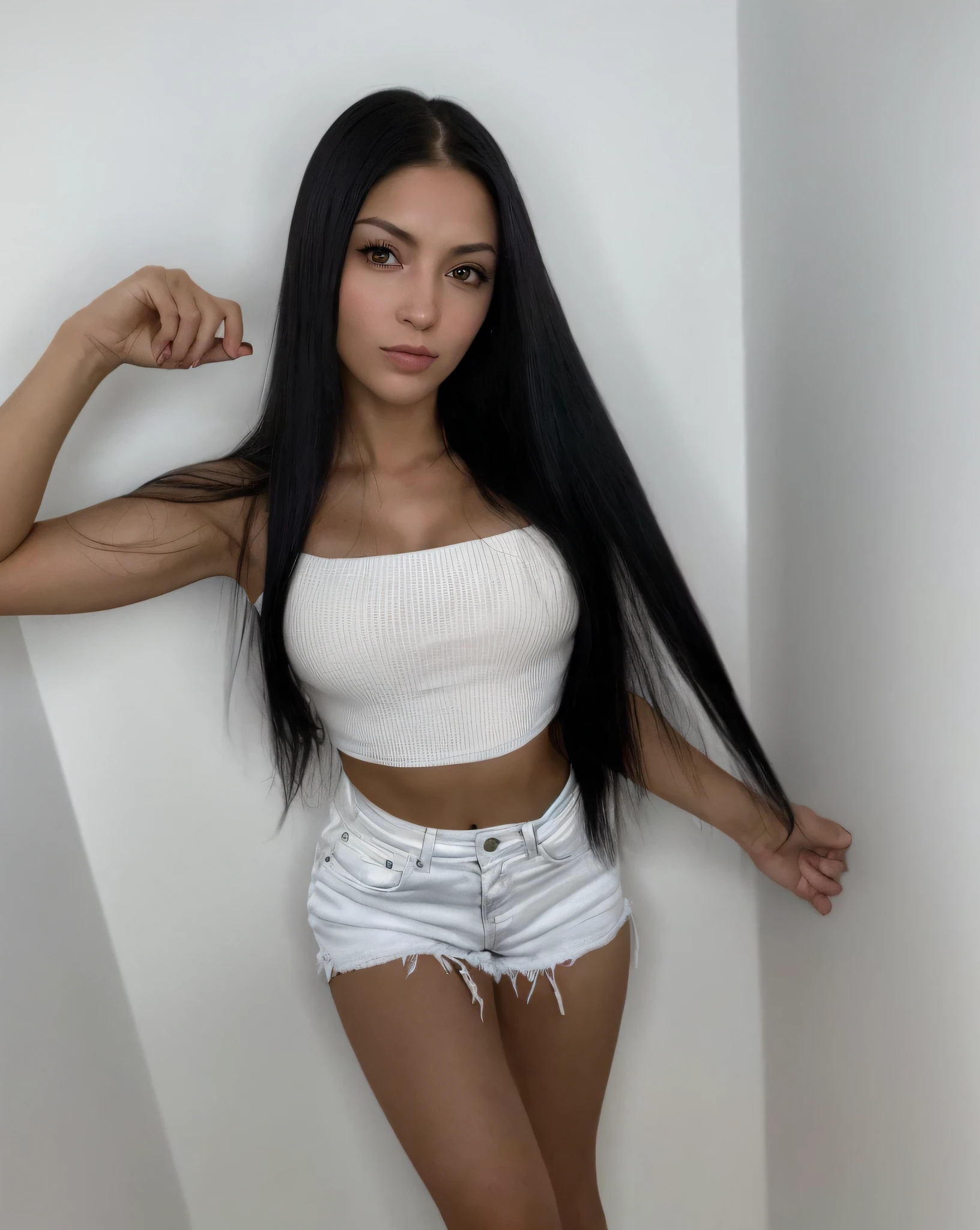 brown black skinned total naked 20 yo sexy girl with black hair, small breasts, pussy, round silver glasses, brown eyes, without clothes, brown skin color, straight nose, straight jaw, round chin, no bangs