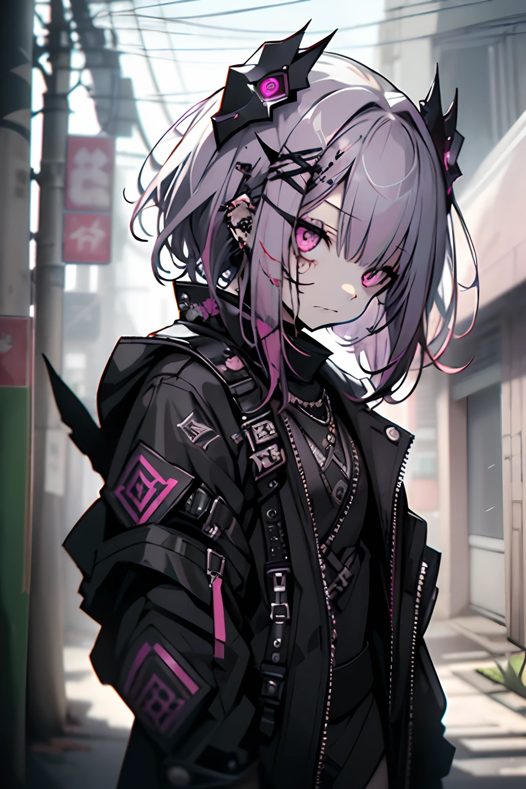 Seiza、dead body、Colorful blood everywhere、Colorful splashes of blood、dark hue、Colorful shades、goth、(masutepiece), (Portrait), (Aesthetic), (Beautiful), (upper blody), (High quality), (aesthetic clothings), (professional angle), (thirds rule), (Feminine), (Woman), (Female), (Beautiful),(Feminine features), (25-years old), Solo, 1 woman, (Charming punk girl), Winters, Dramatic light, ((Playing guitar)), (Standing), Edgy makeup, (Small bust), ((electric guitar)), (Front face), (Defiant expression), ((defiance)), (Leather jackets and tattoos), ((Short hair)), (dyed (E.G. and pinks) hair), (spiky hair), (Thick hair), Matte Shine Hair, (Hair bands scattered in the hair),