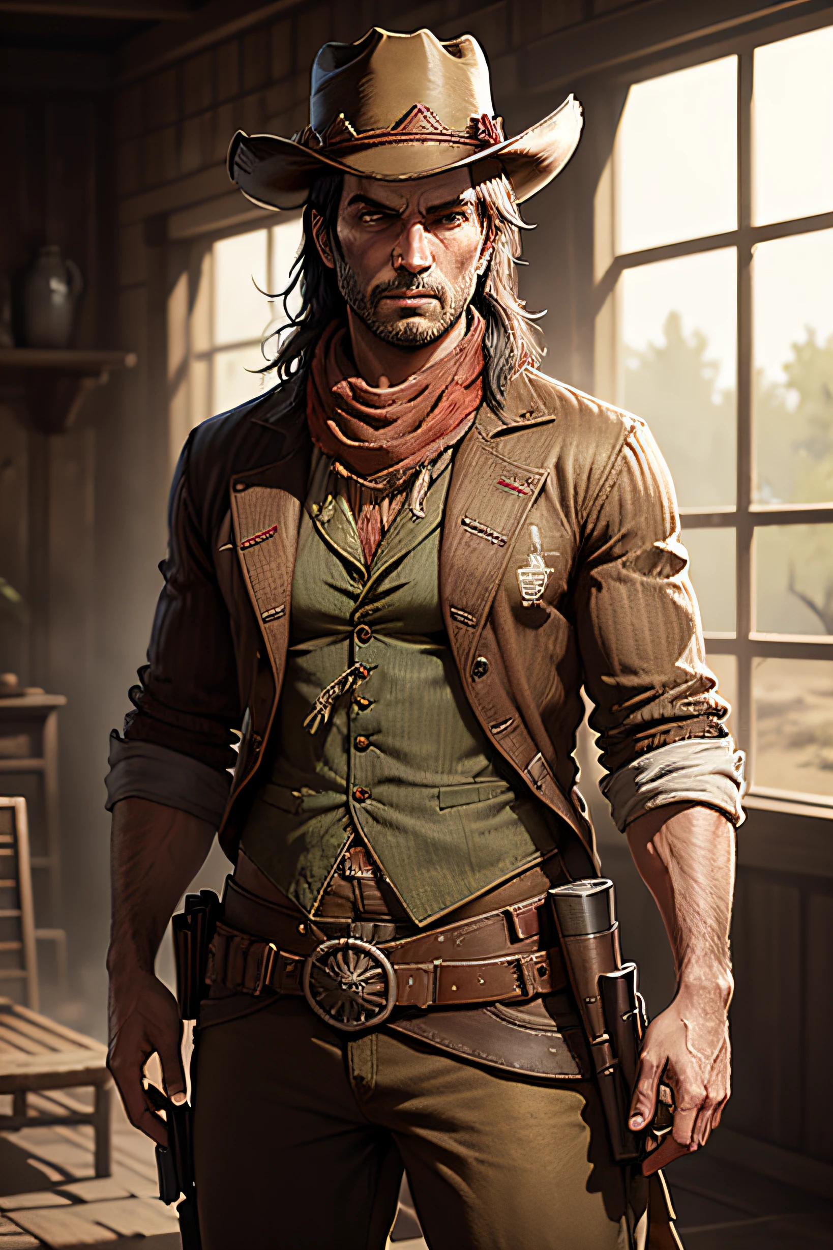 red dead redemption banner escuro, roupa escura arma 38, roupa escura, peak blides