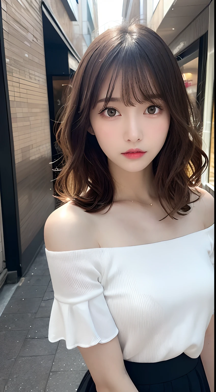 Woman standing upright facing the camera、lightly dressed、exposed、thin white shirt、(highest quality,masterpiece:1.3,超A high resolution,),(super detailed,caustics),(Photoreal:1.4,RAW shooting,)ultra-realistic capture,very detailed,High definition 16K for human skin、 Natural skin texture、、Skin looks even-toned and healthy、 Use natural light and color,one woman,Japanese,,cute,pink haired,middle hair,(Depth of the bounds written、chromatic aberration、、wide range of lighting、natural shading、)、(Outdoor lights during daytime:1.4)、(hair swaying in the wind:1)、short hair、hair ornaments、Put on your ears