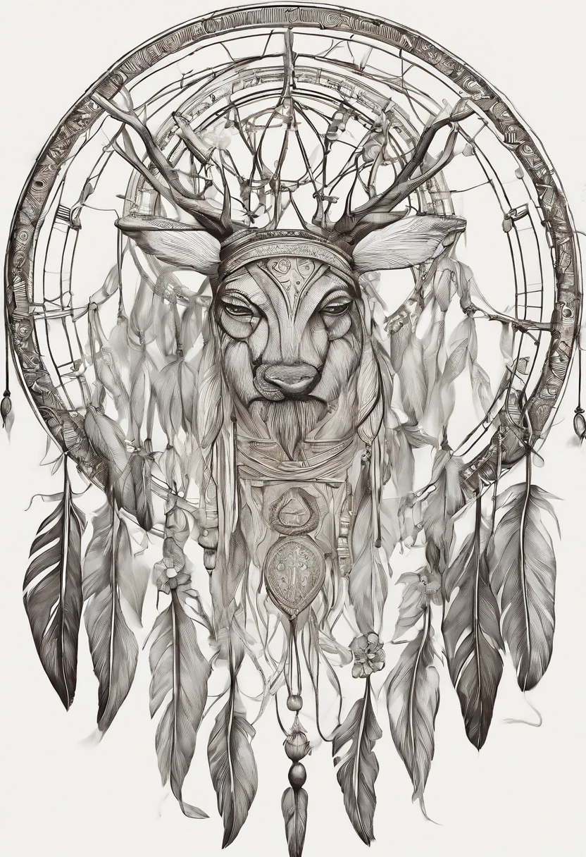 Logo ideas, sketches, drawings, dreamcatcher:0.6, garden, wooden sculpture